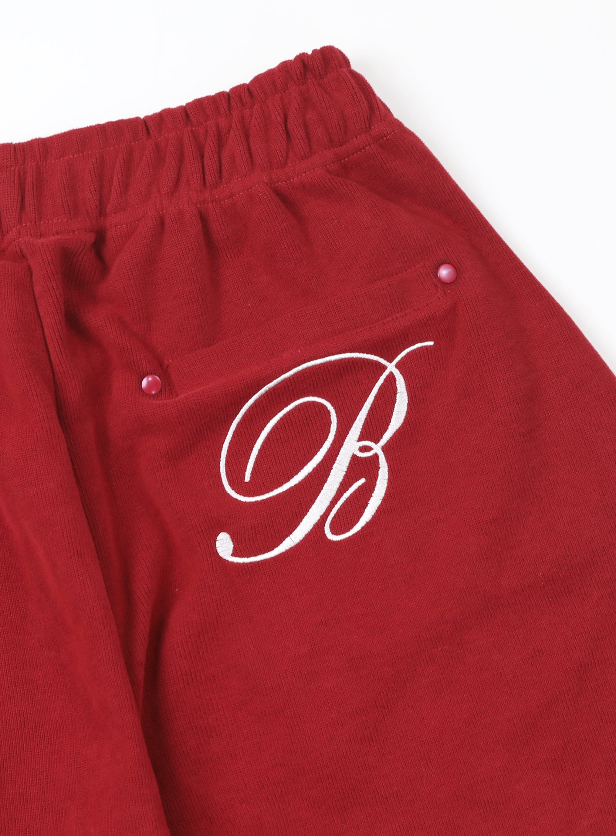 Badblood  Classic Logo 2 Way Curved Jogger Trousers - Red