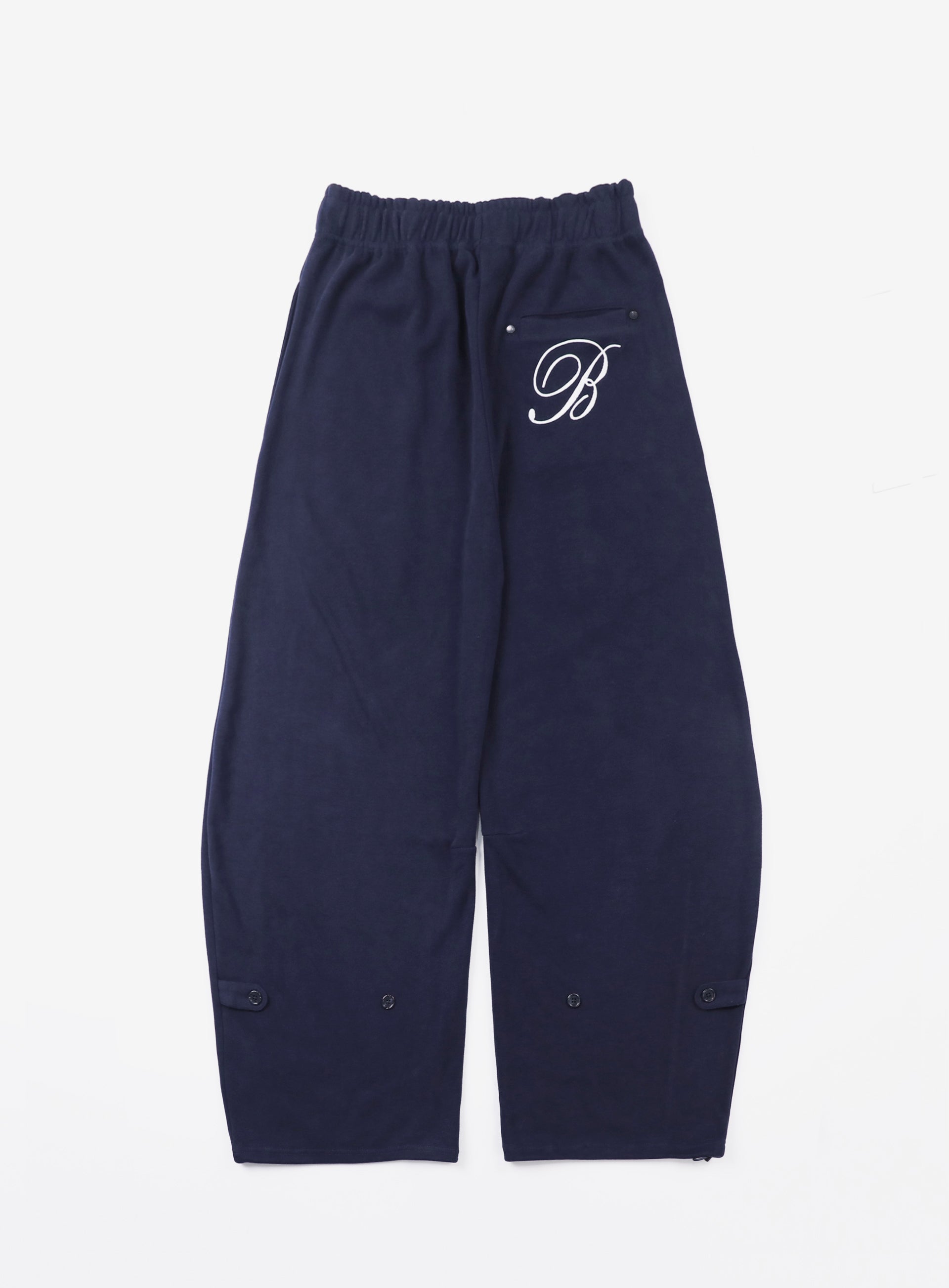 Badblood Classic Logo 2 Way Curved Jogger Trousers - Navy