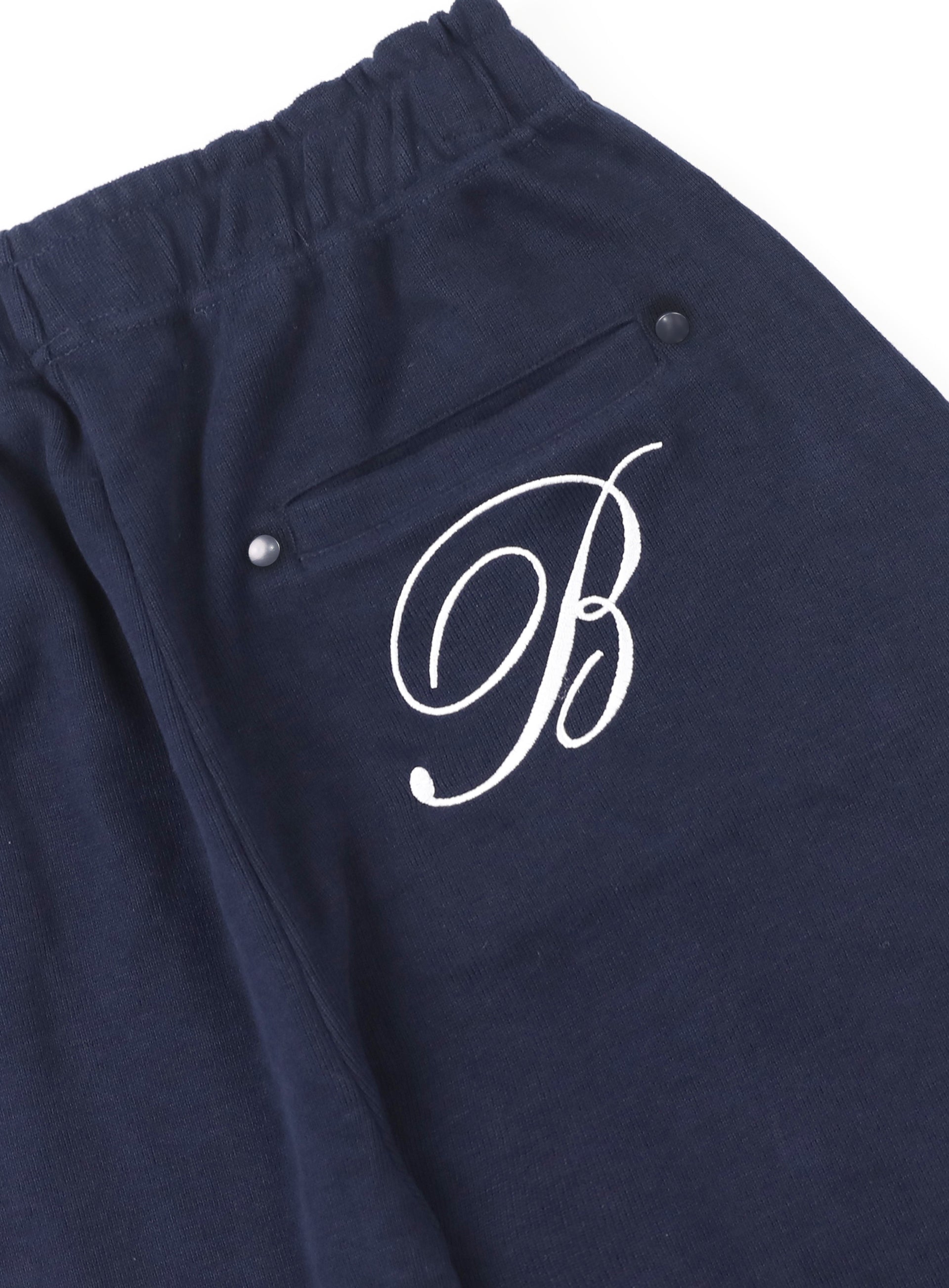 Badblood Classic Logo 2 Way Curved Jogger Trousers - Navy