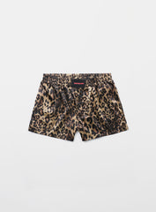 Badblood Satin Micro Boxer Shorts - Leopard