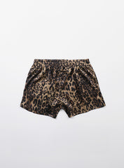 Badblood Satin Micro Boxer Shorts - Leopard