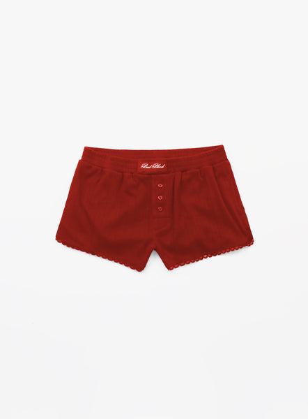 BADBLOOD♥ Classic Logo Pointel Micro Boxer Short Badblood Classic Logo Pointel Micro Boxer Shorts - Red