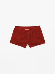 Badblood Classic Logo Pointel Micro Boxer Shorts - Red