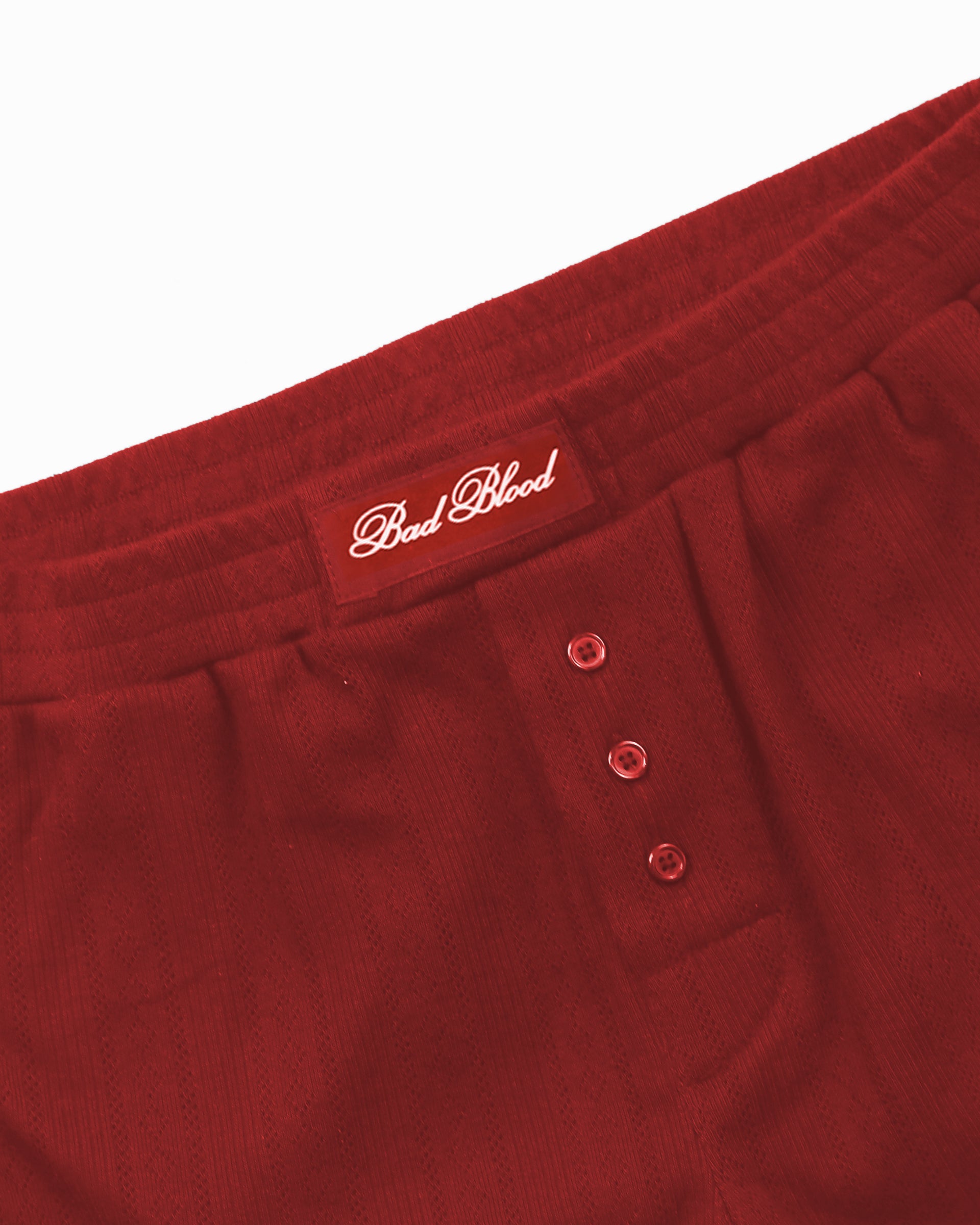Badblood Classic Logo Pointel Micro Boxer Shorts - Red