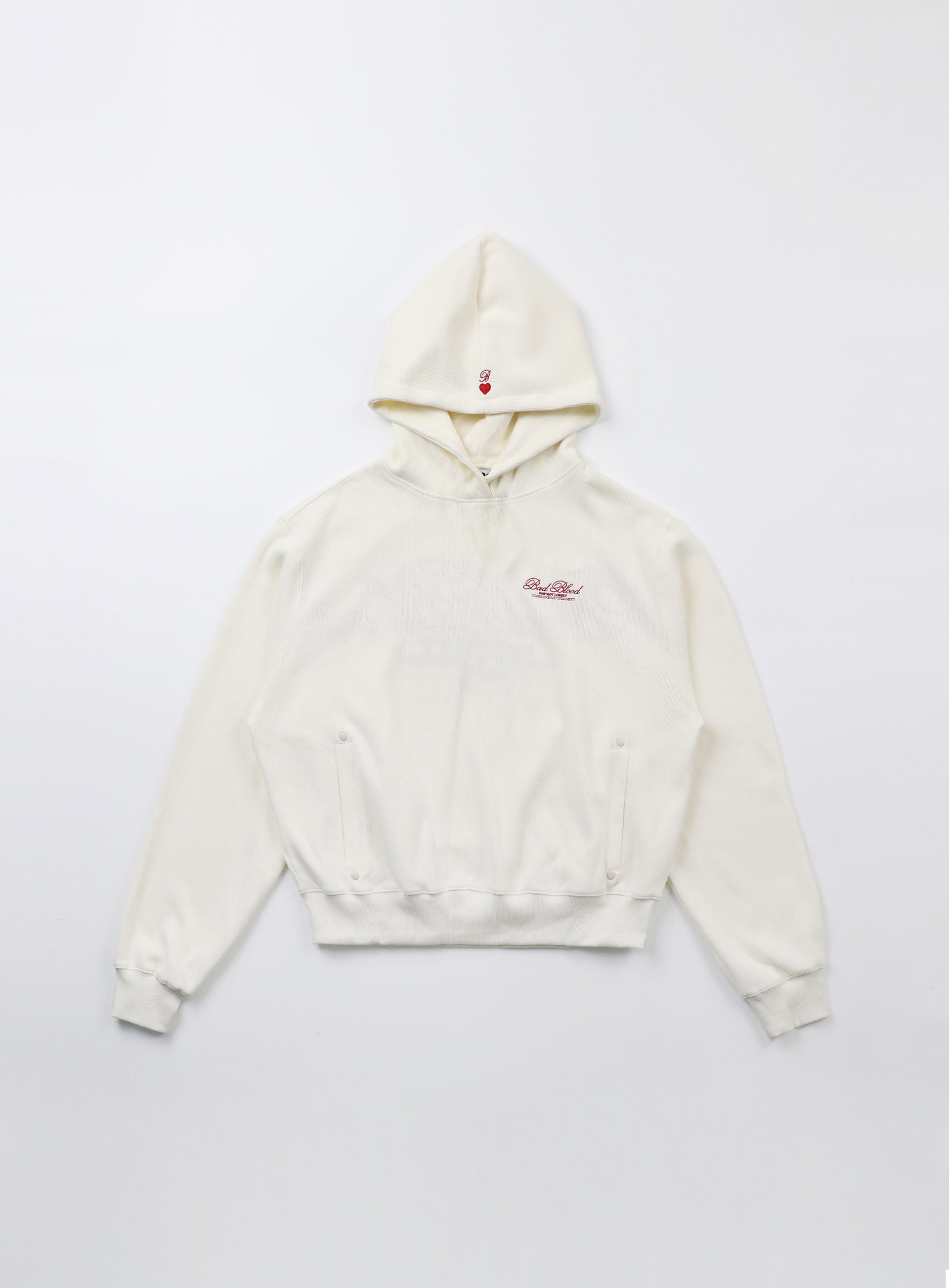 Badblood Classic Logo Hoodie - Cream White