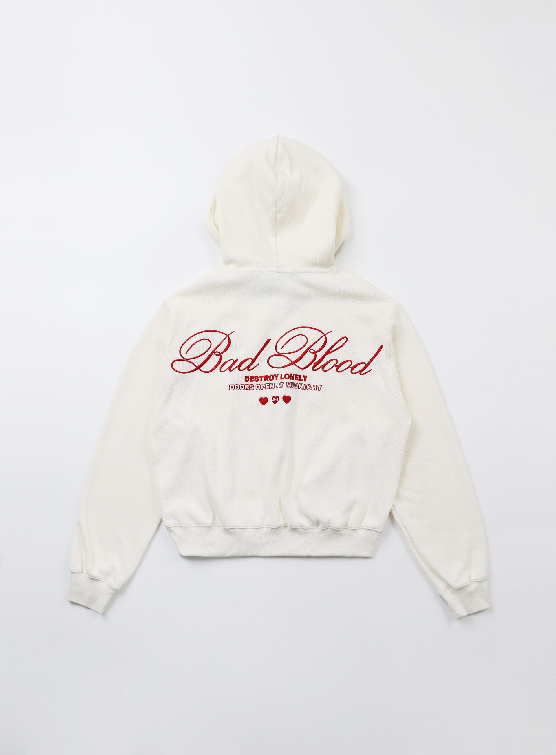 Badblood Classic Logo Hoodie - Cream White