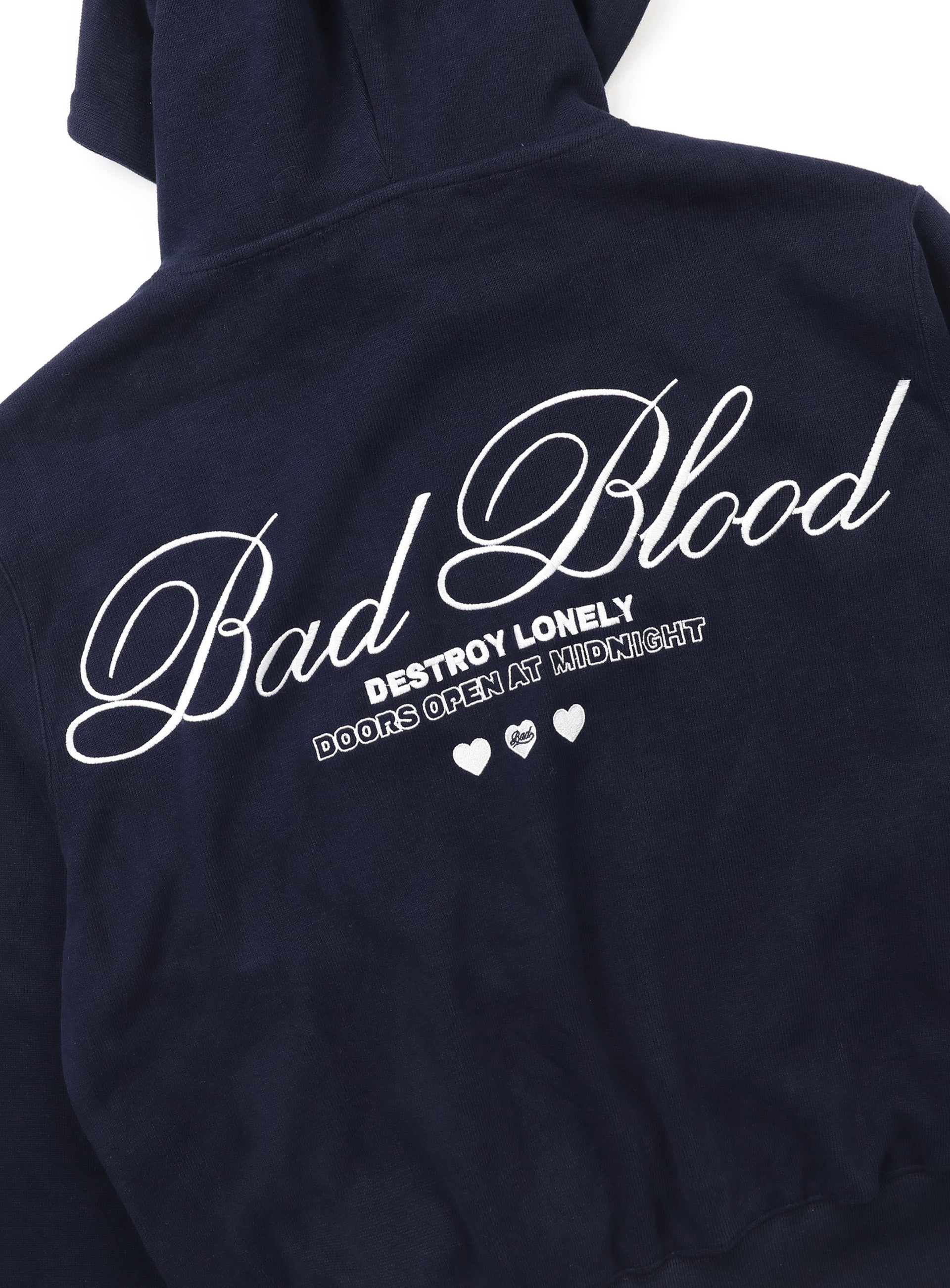 Badblood Classic Logo Hoodie - Navy