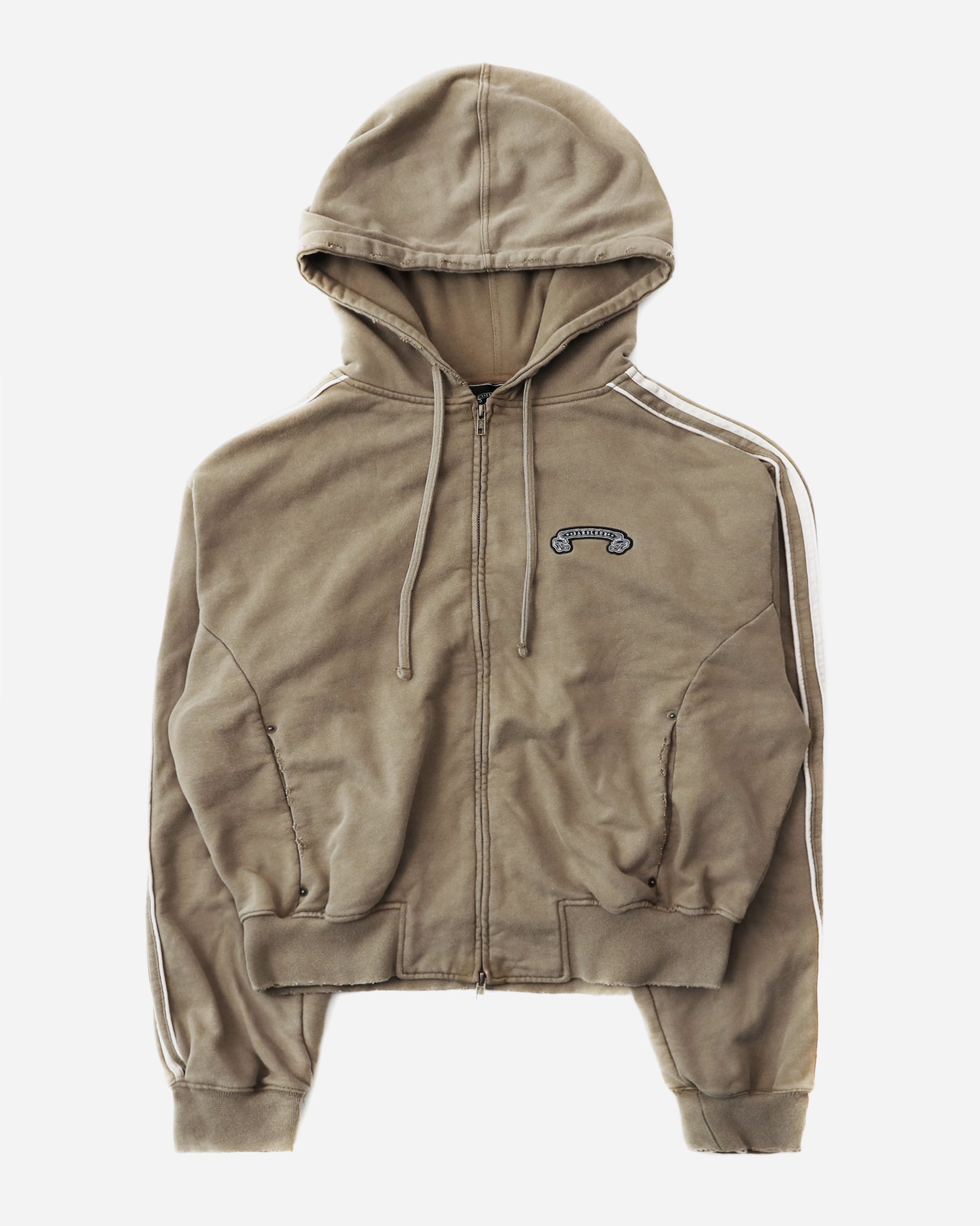 Badblood Billy Washed Hooded Zip-Up Sand