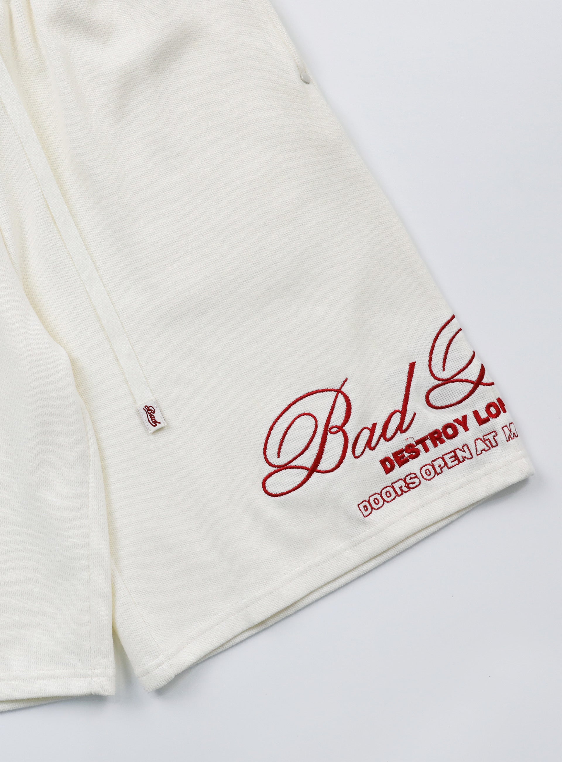 Badblood Classic Logo Bermuda Pants - Cream White