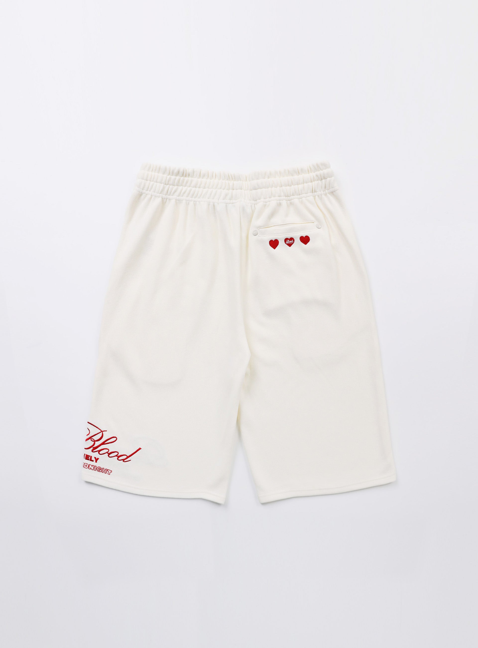 Badblood Classic Logo Bermuda Pants - Cream White