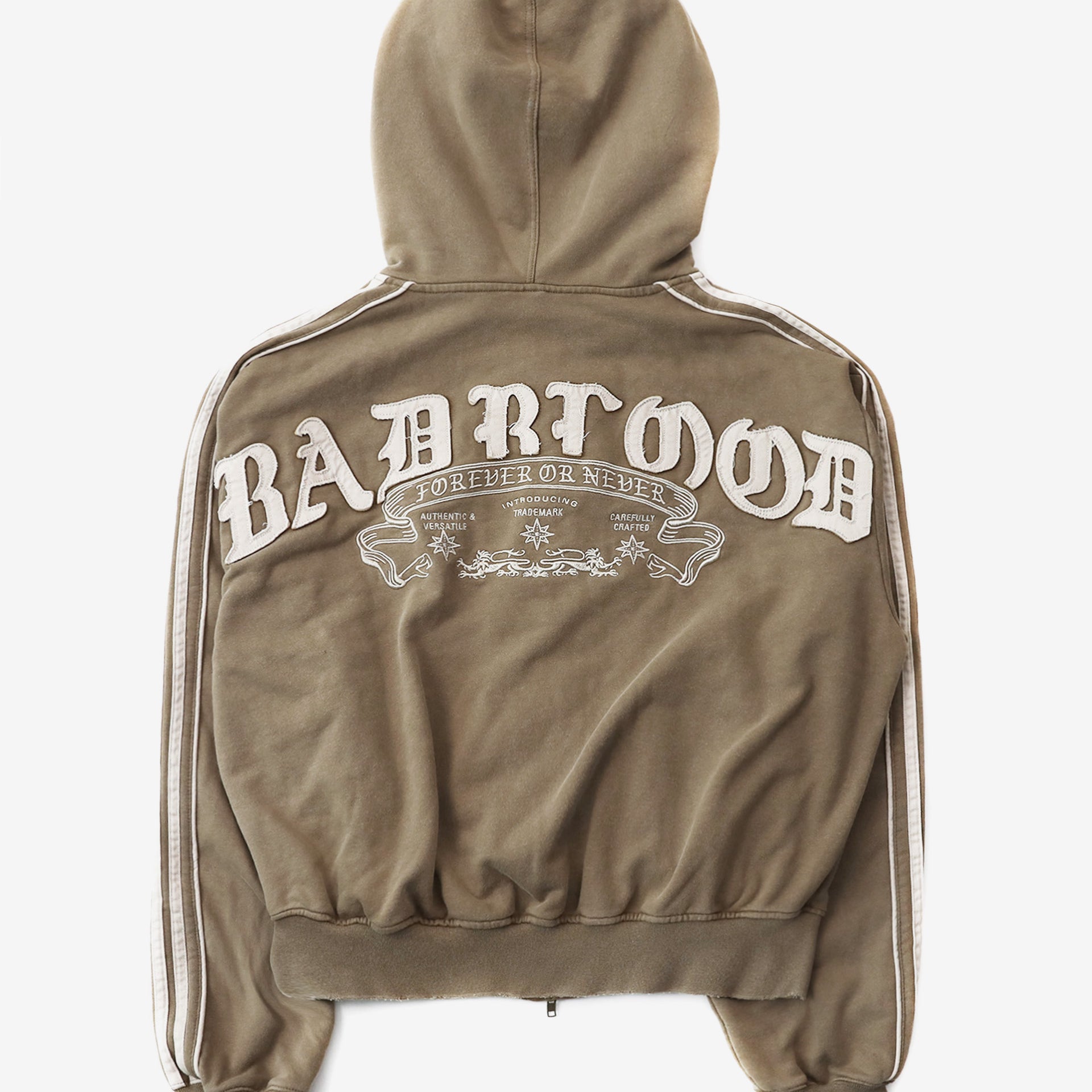 Badblood Billy Washed Hooded Zip-Up Sand