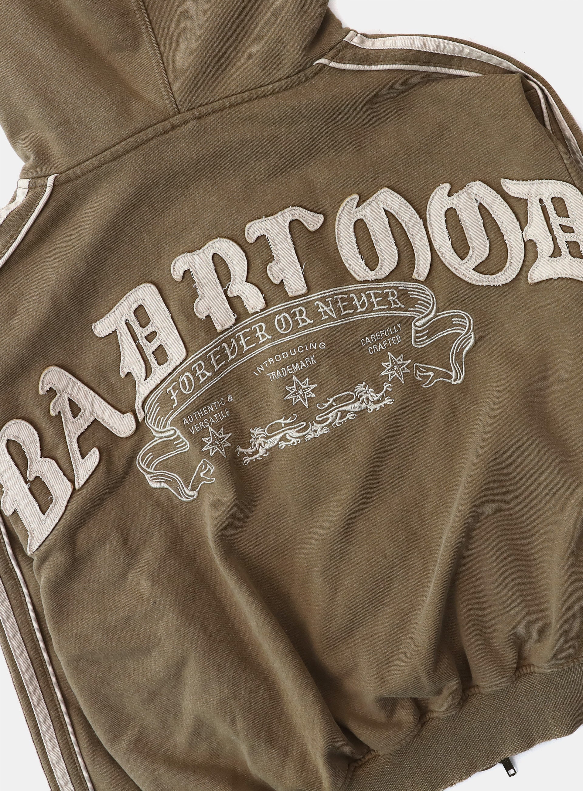 Badblood Billy Washed Hooded Zip-Up Sand