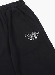 Badblood Classic Logo 2 Way Curved Jogger Trousers - Black