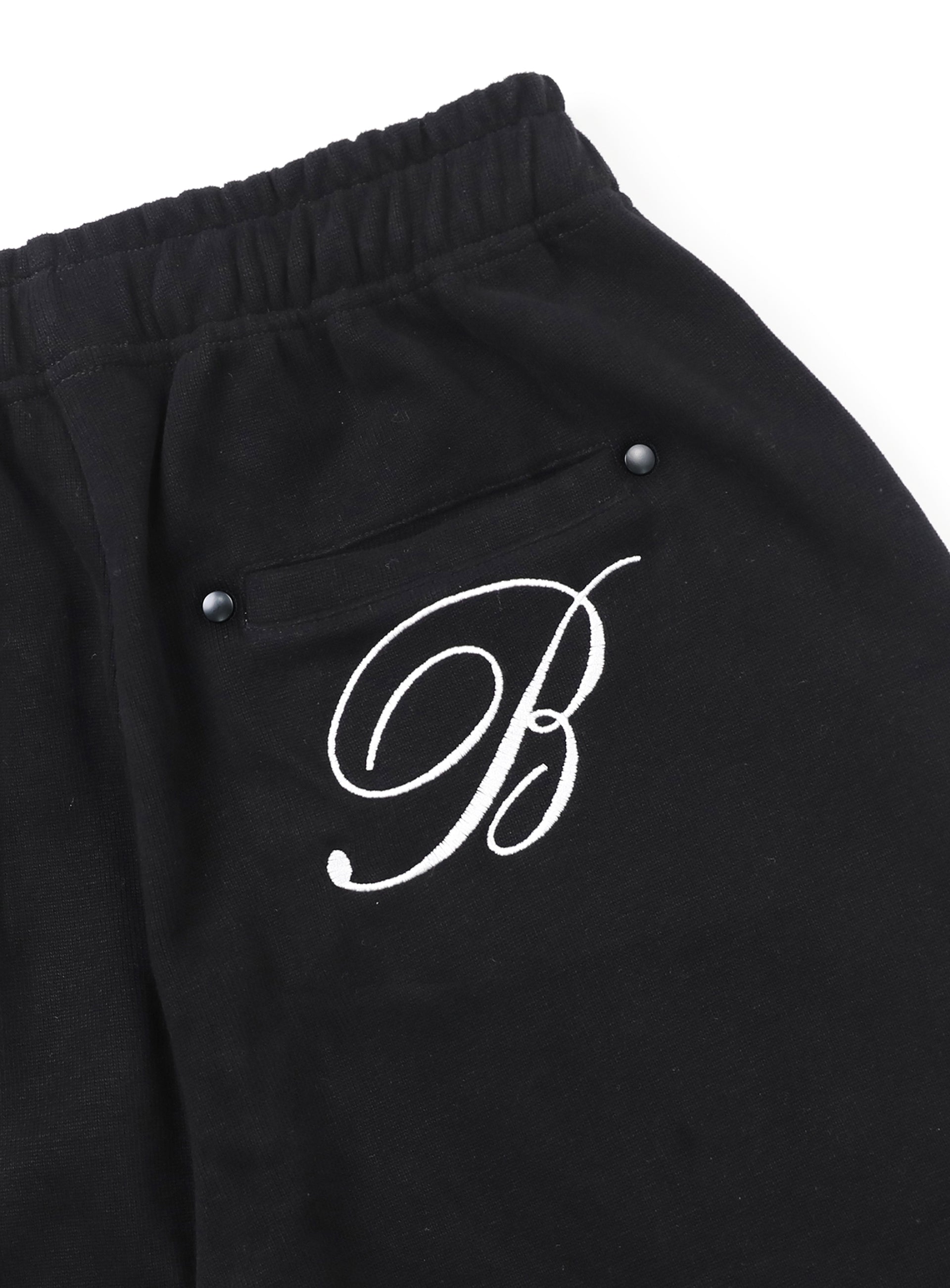 Badblood Classic Logo 2 Way Curved Jogger Trousers - Black