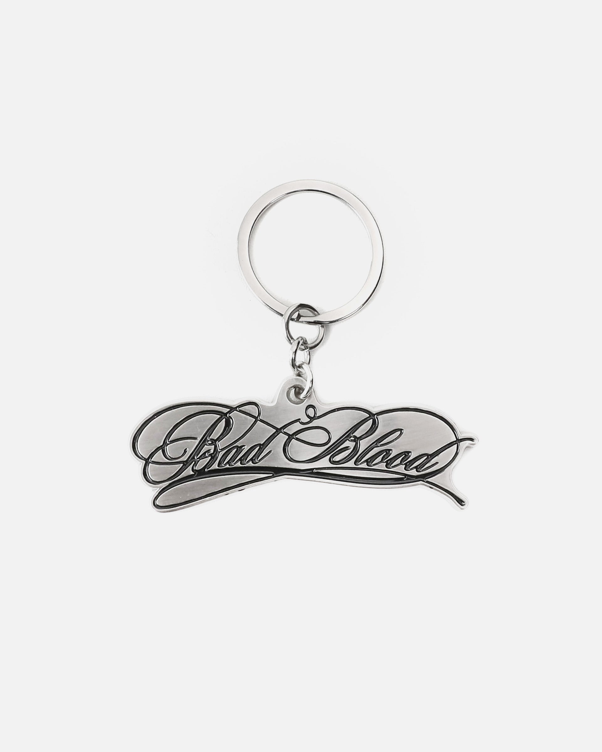 Badblood Dark Classic Logo Keychain - Silver