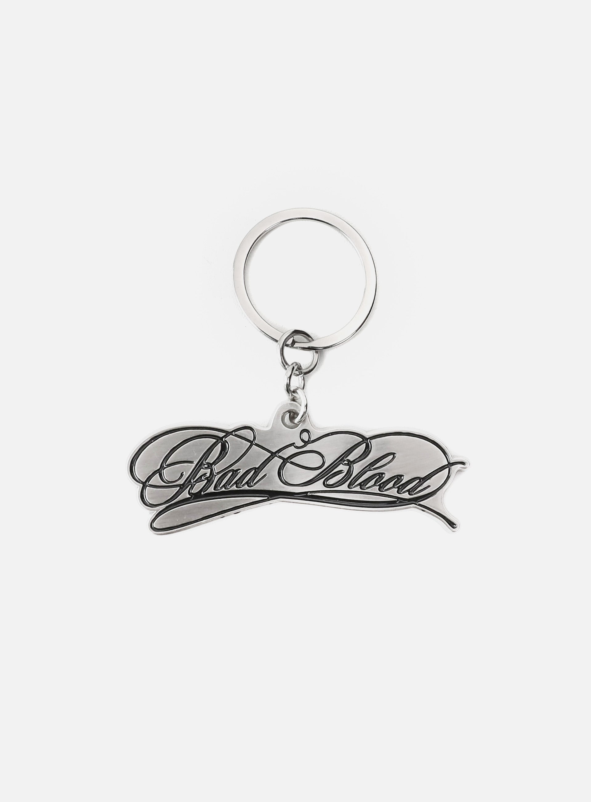 Badblood Dark Classic Logo Keychain - Silver
