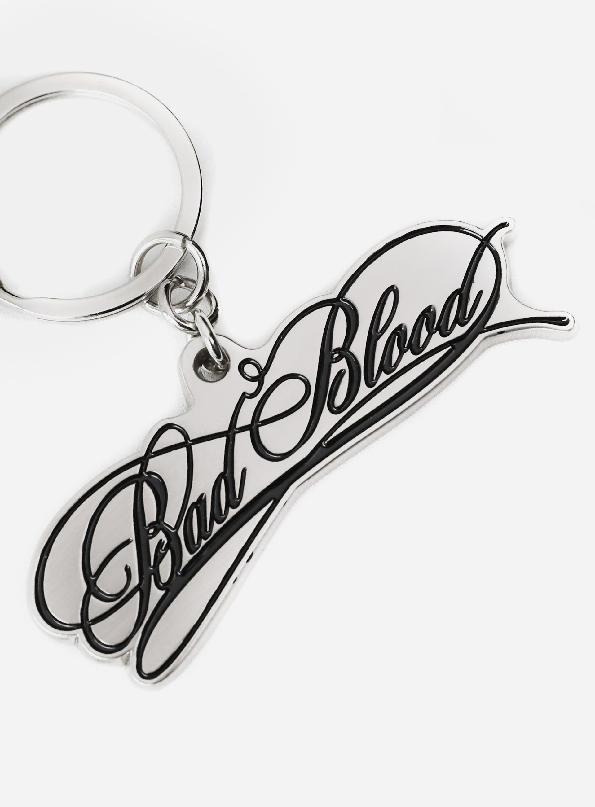 Badblood Dark Classic Logo Keychain - Silver
