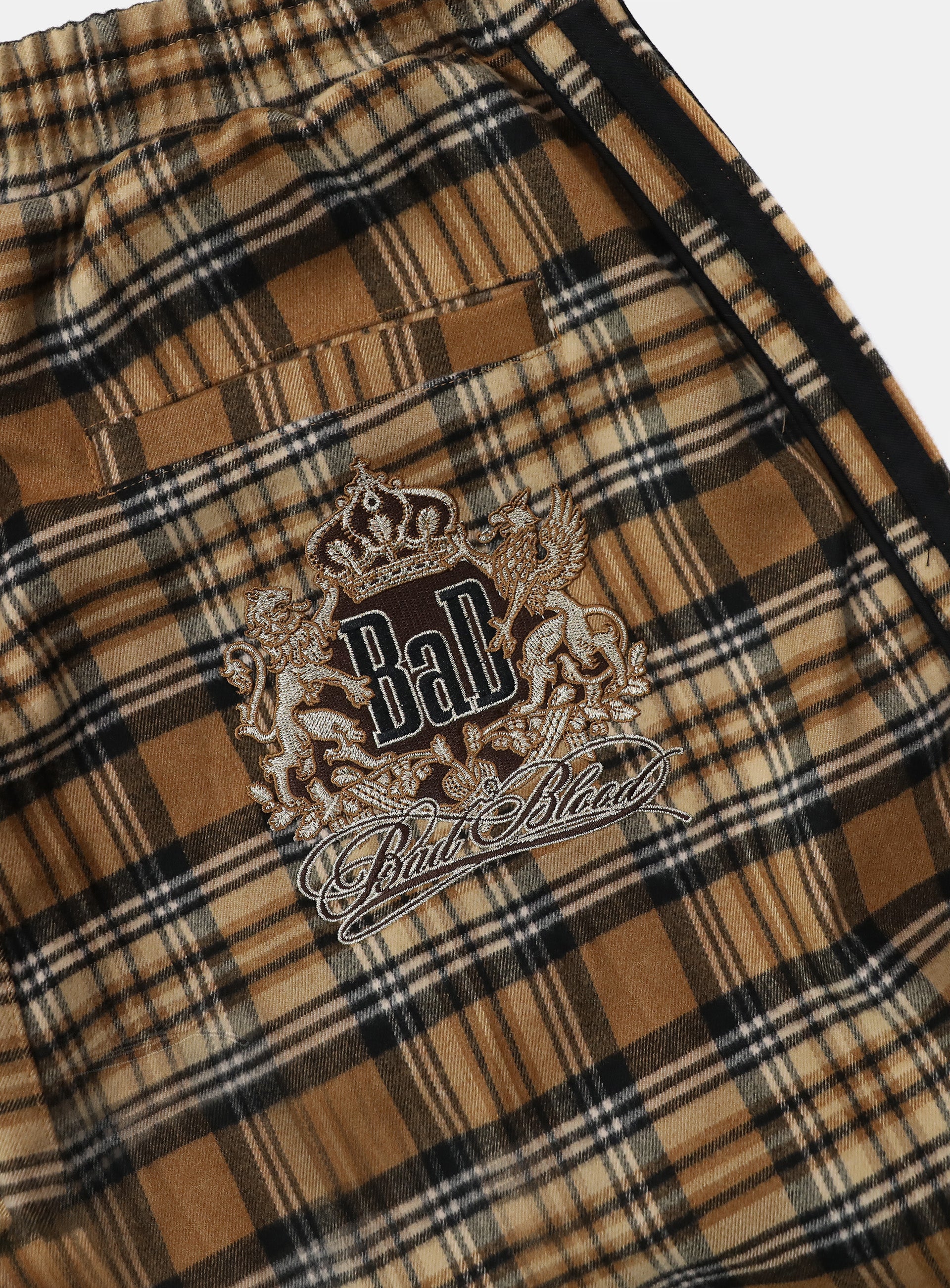 Badblood Royal Billy Flannel Track Pants – Yellow Check