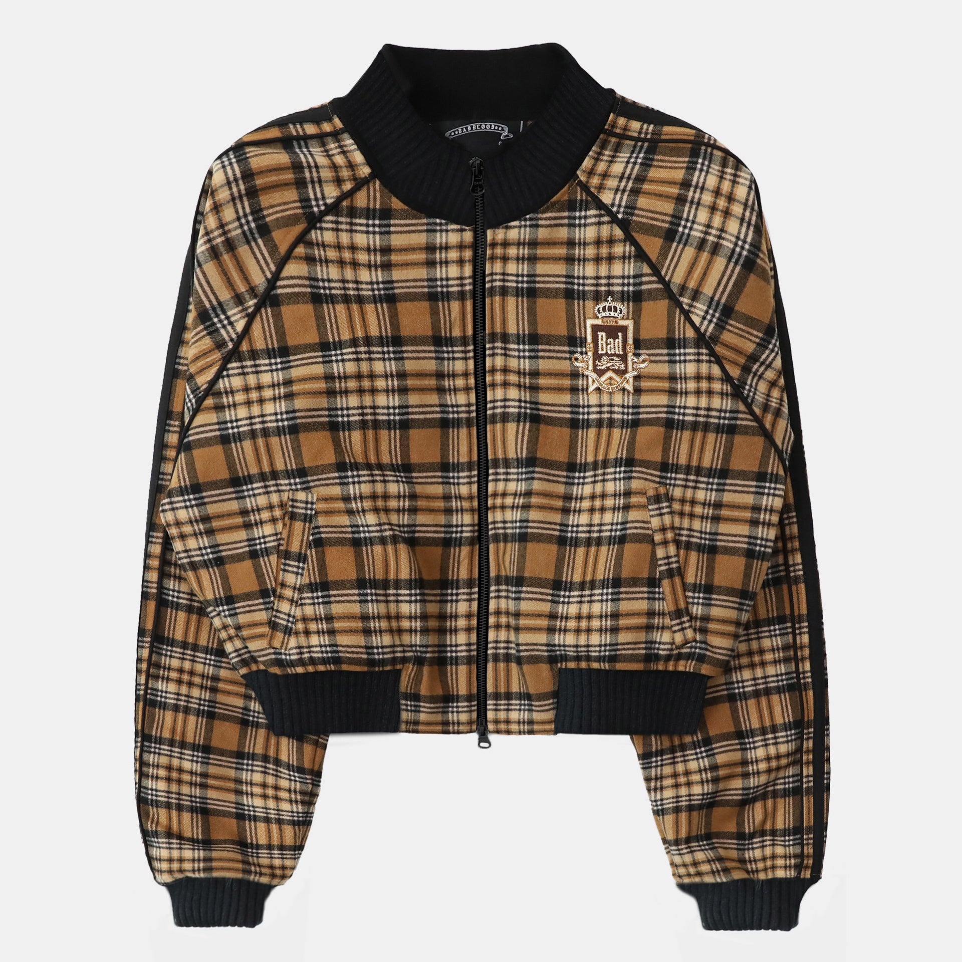 Badblood Royal Billy Flannel Track Zip-Up – Yellow Check