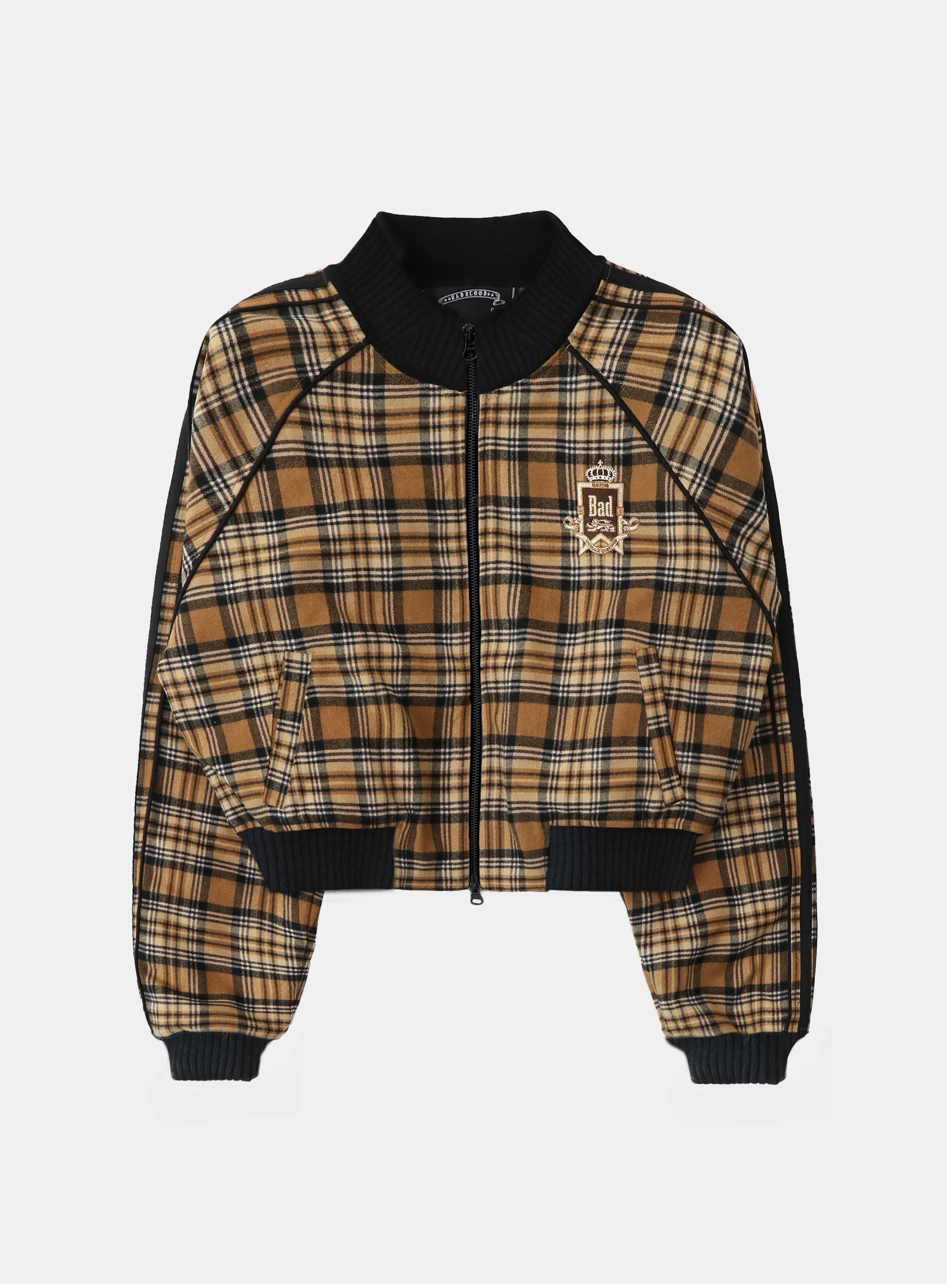 Badblood Royal Billy Flannel Track Zip-Up – Yellow Check