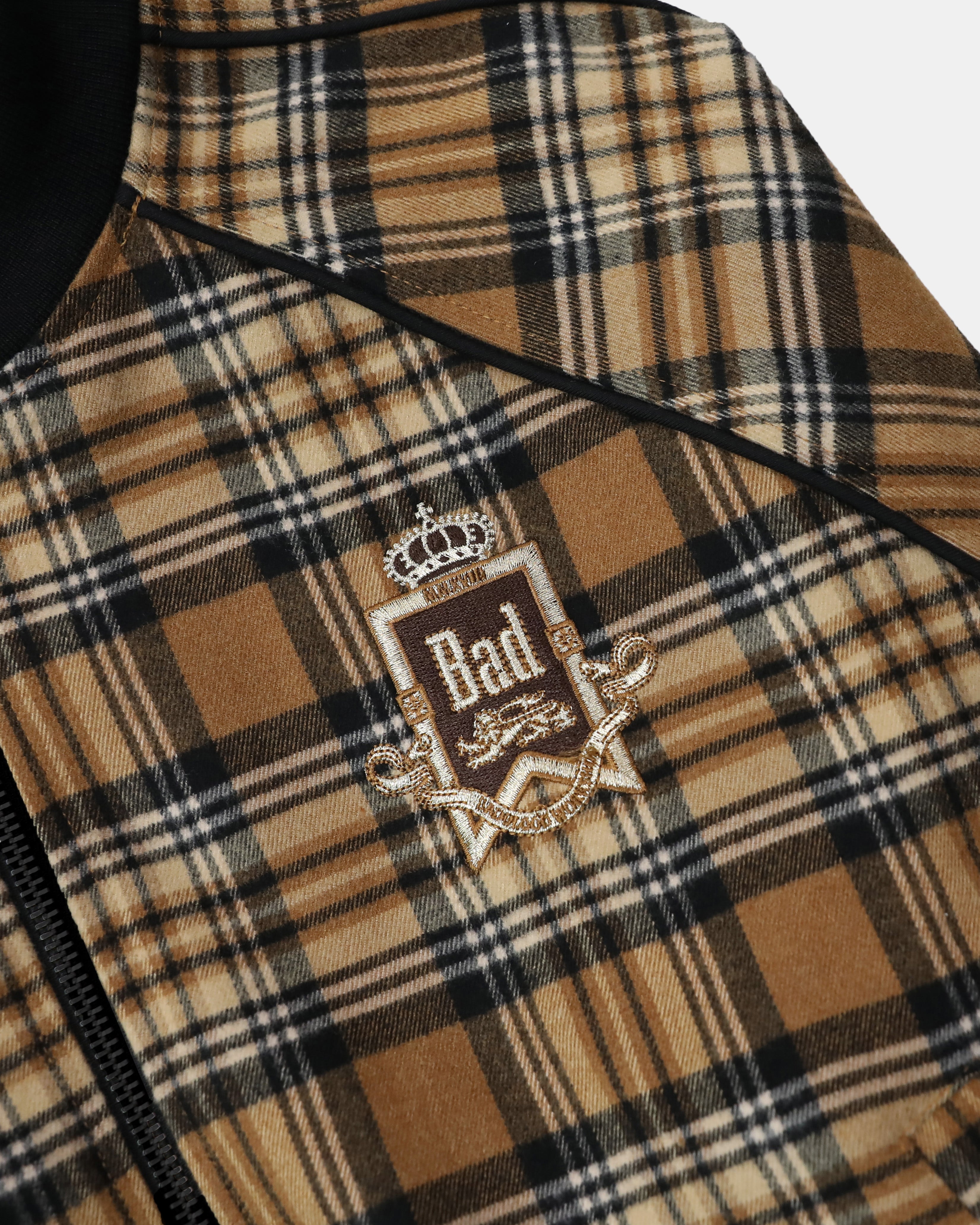 Badblood Royal Billy Flannel Track Zip-Up – Yellow Check