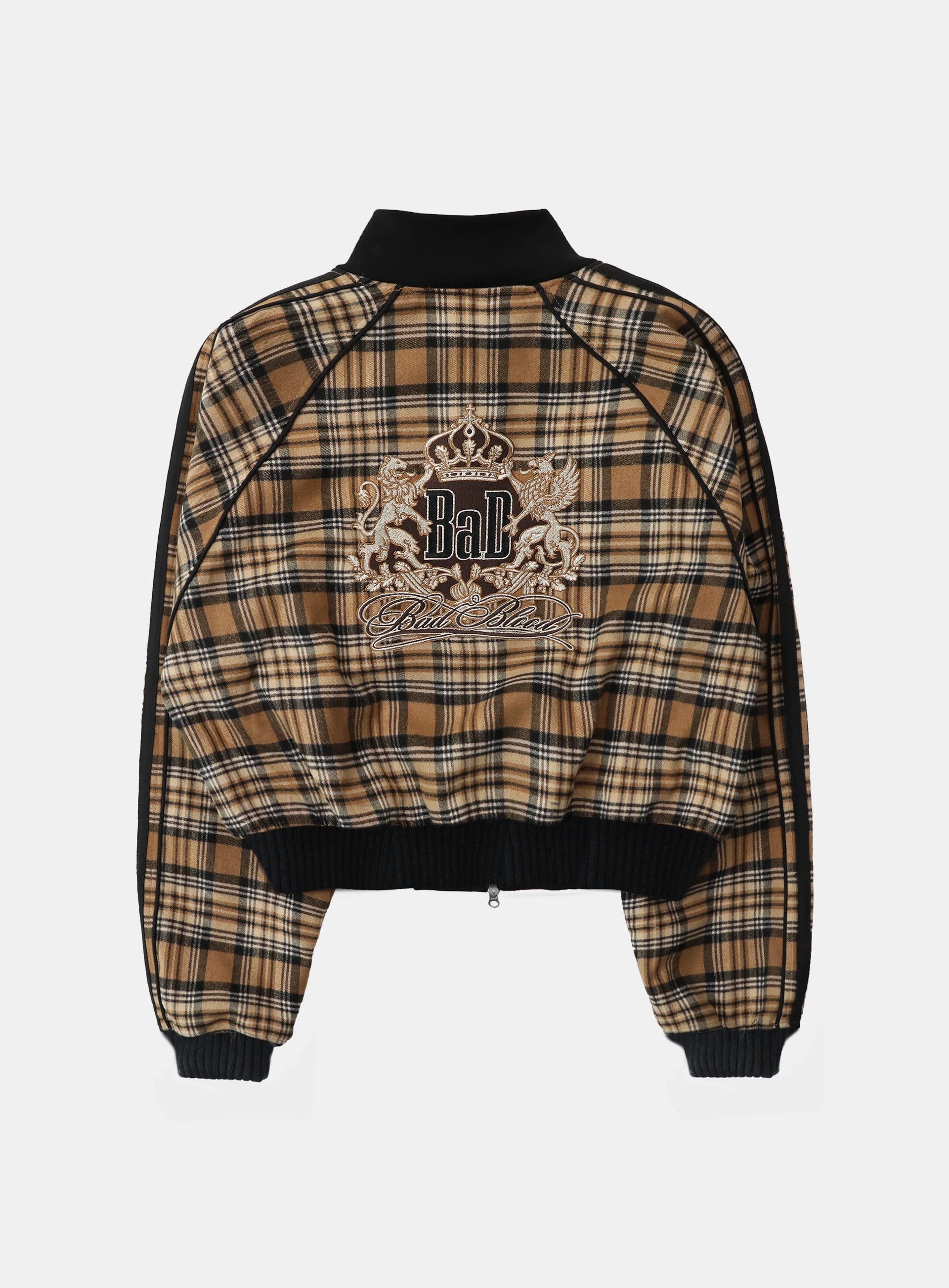 Badblood Royal Billy Flannel Track Zip-Up – Yellow Check