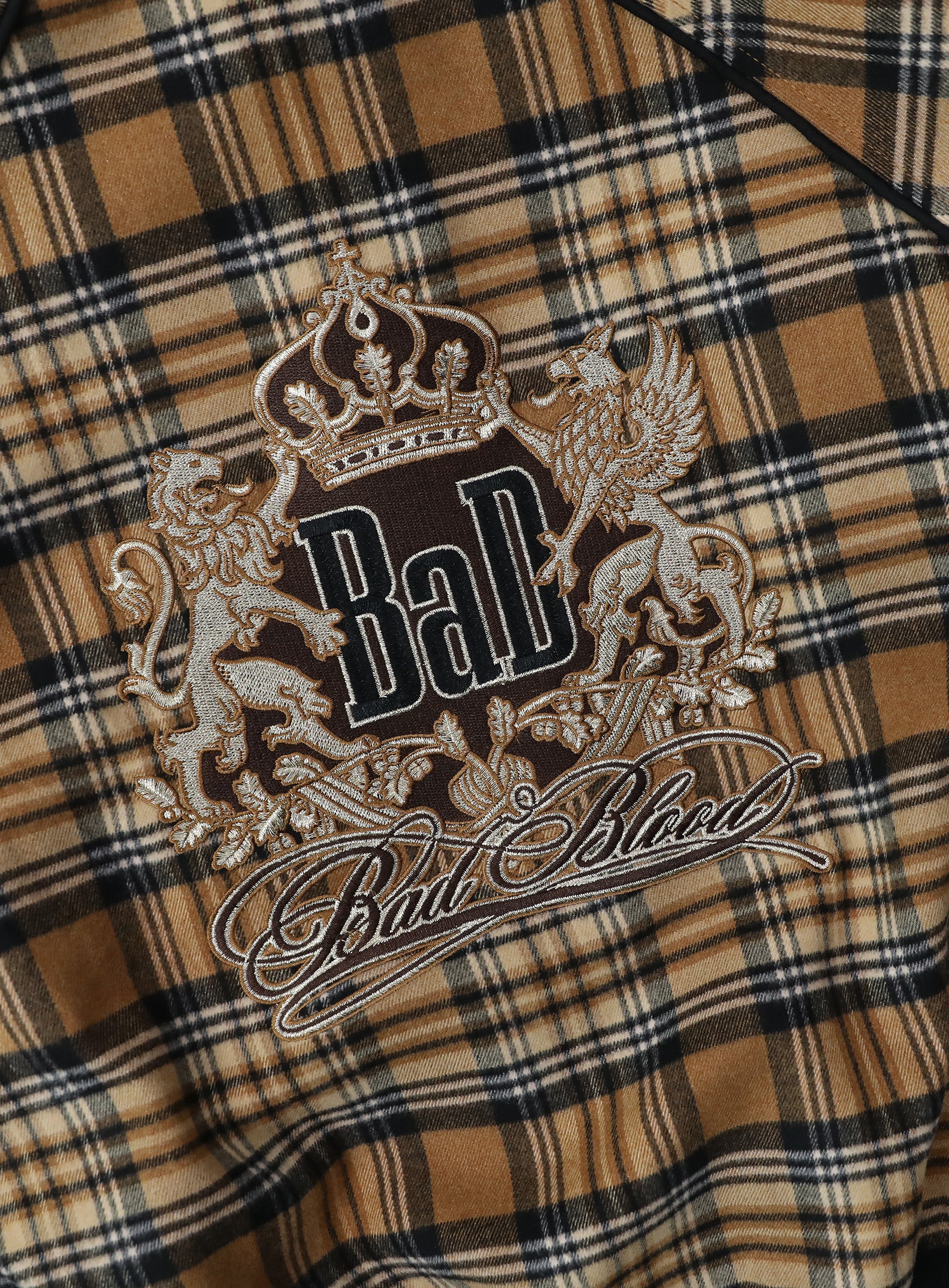 Badblood Royal Billy Flannel Track Zip-Up – Yellow Check