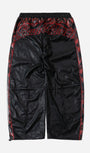 Badblood Contrast Leather Track Pants - Red Python