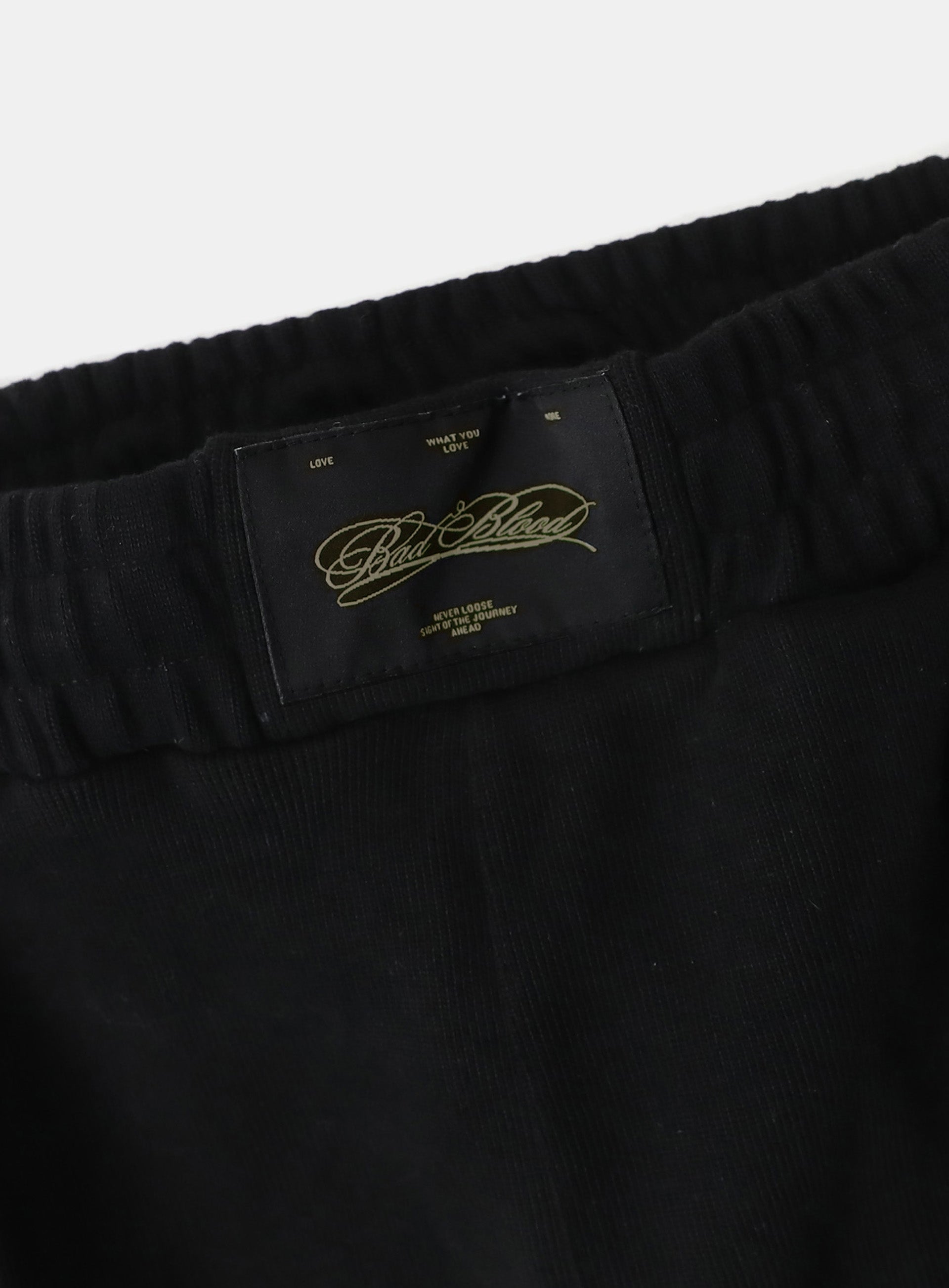 Badblood Dark Classic Knit Track Pants - Black