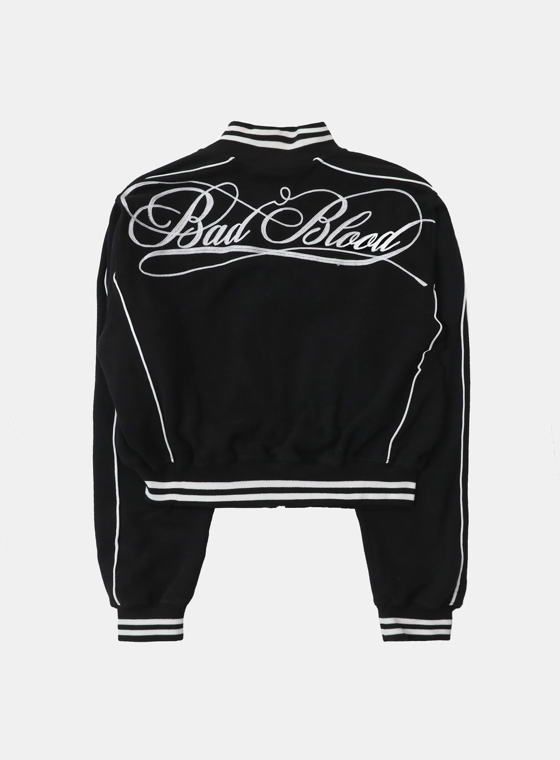 Badblood Dark Classic Knit Track Jacket - Black