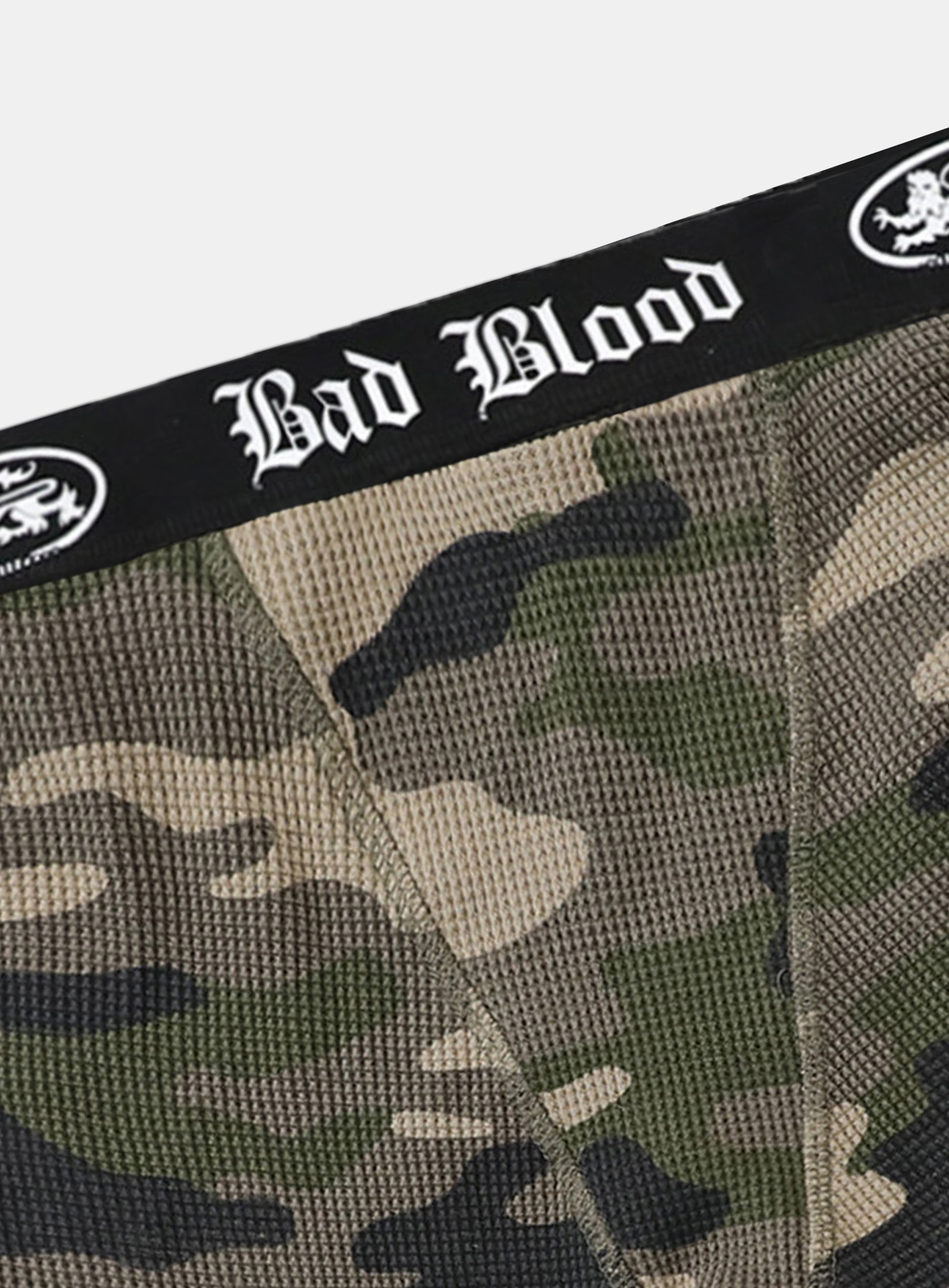 Badblood Mystic Waffle Knit Boxer Briefs - Green Camo
