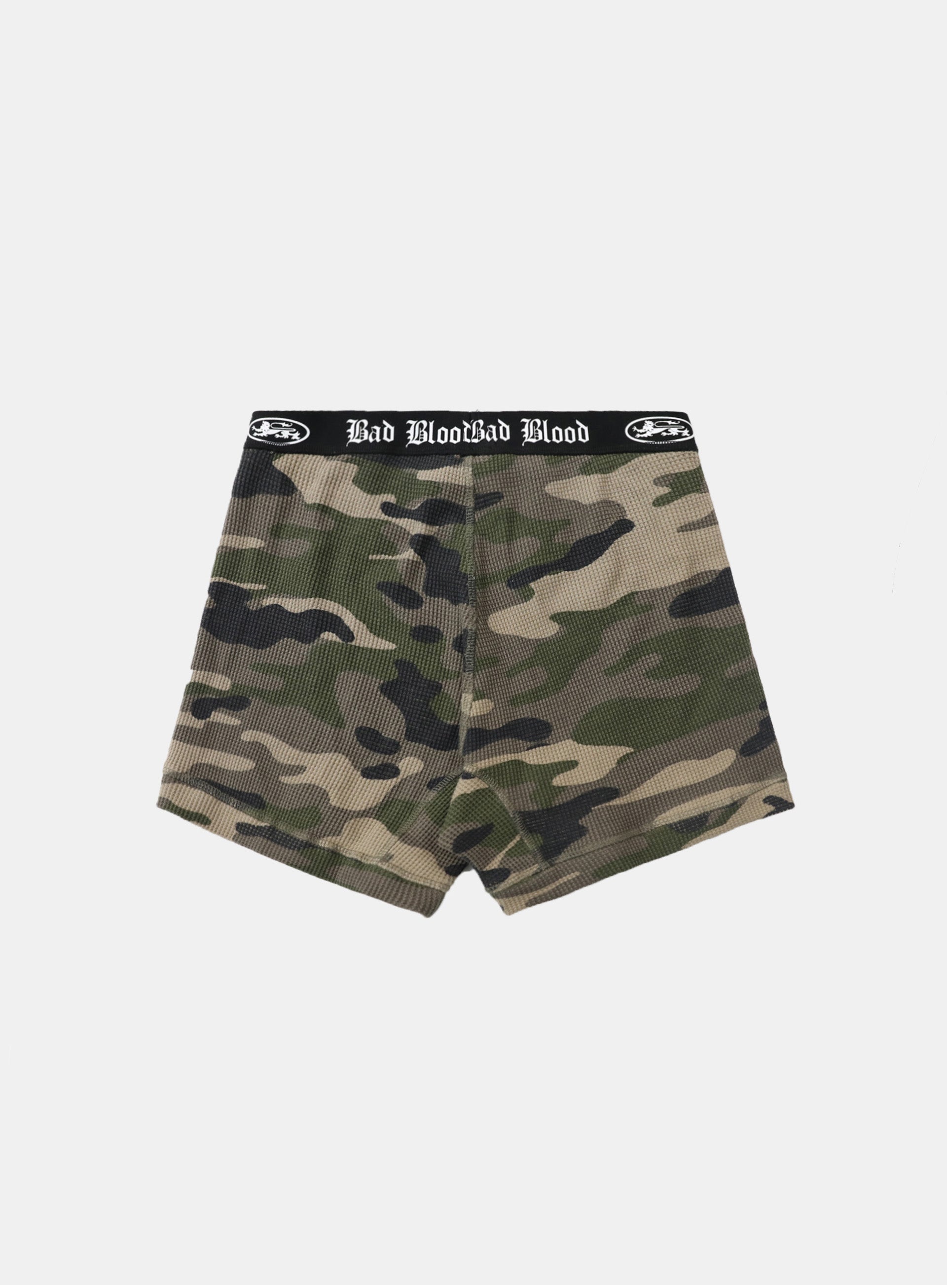 Badblood Mystic Waffle Knit Boxer Briefs - Green Camo