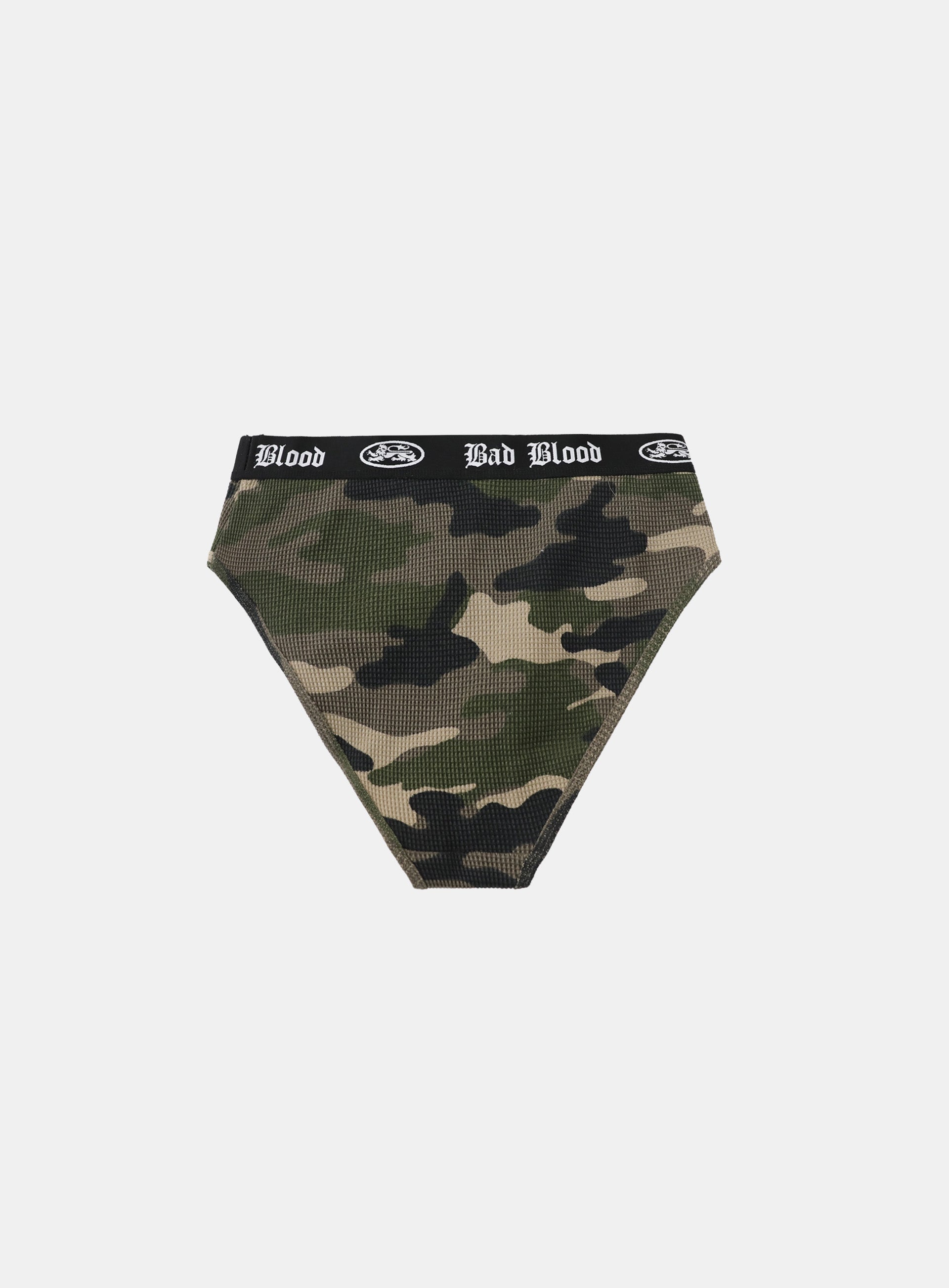 Badblood Mystic Waffle Knit Briefs - Green Camo