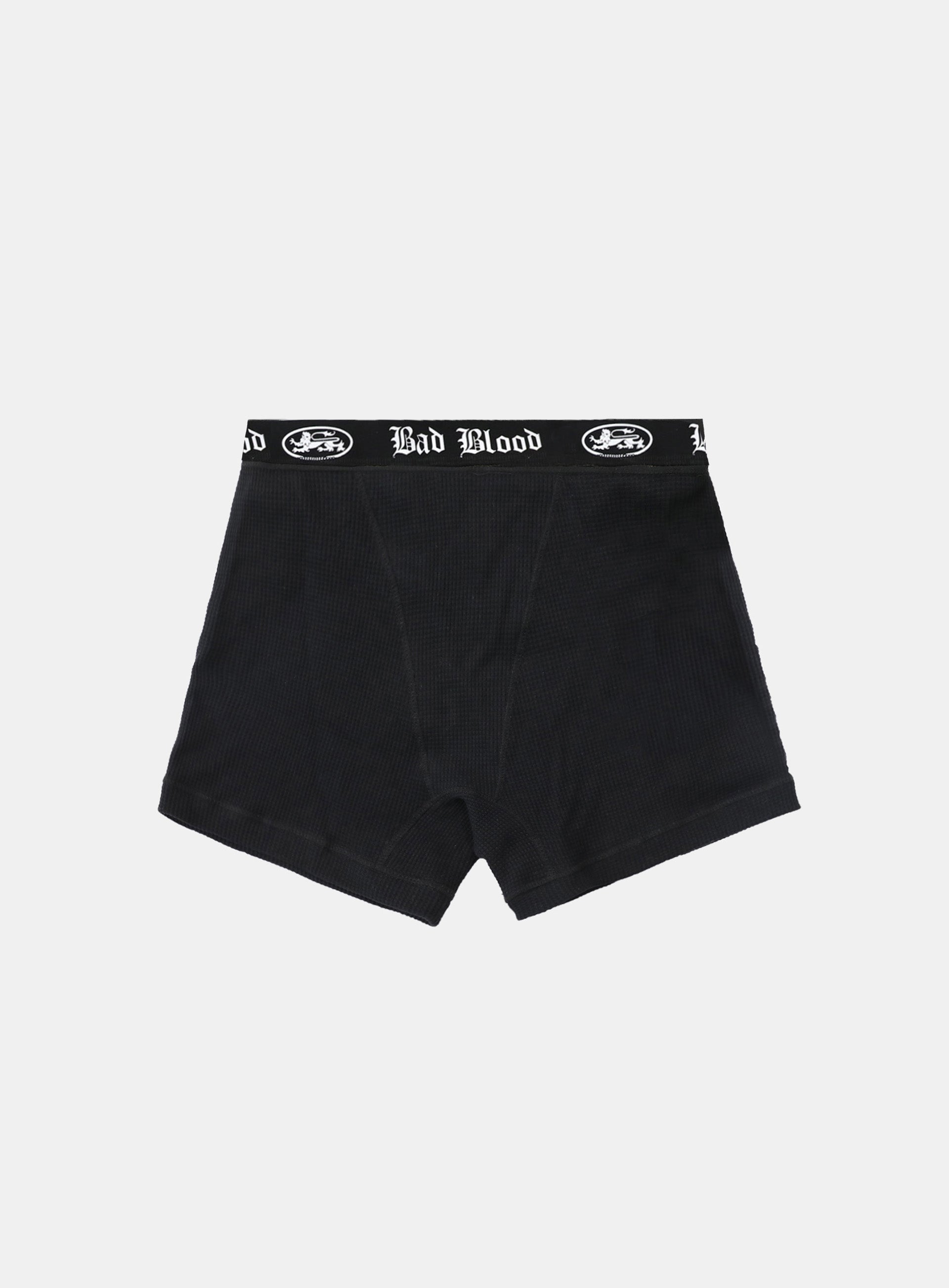 Badblood  Mystic Waffle Knit Boxer Briefs - Black