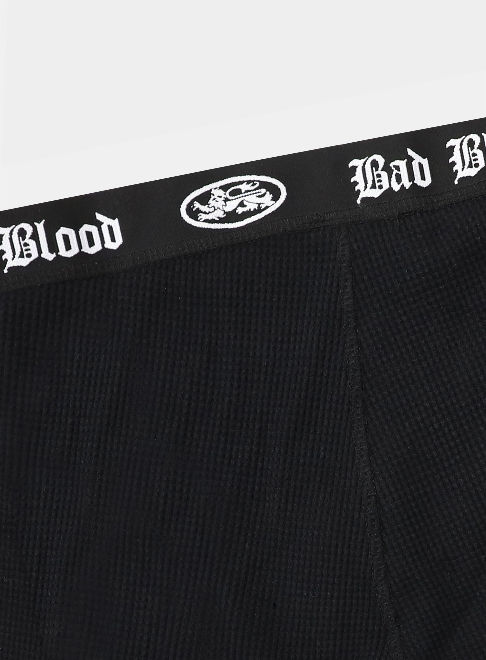 Badblood  Mystic Waffle Knit Boxer Briefs - Black