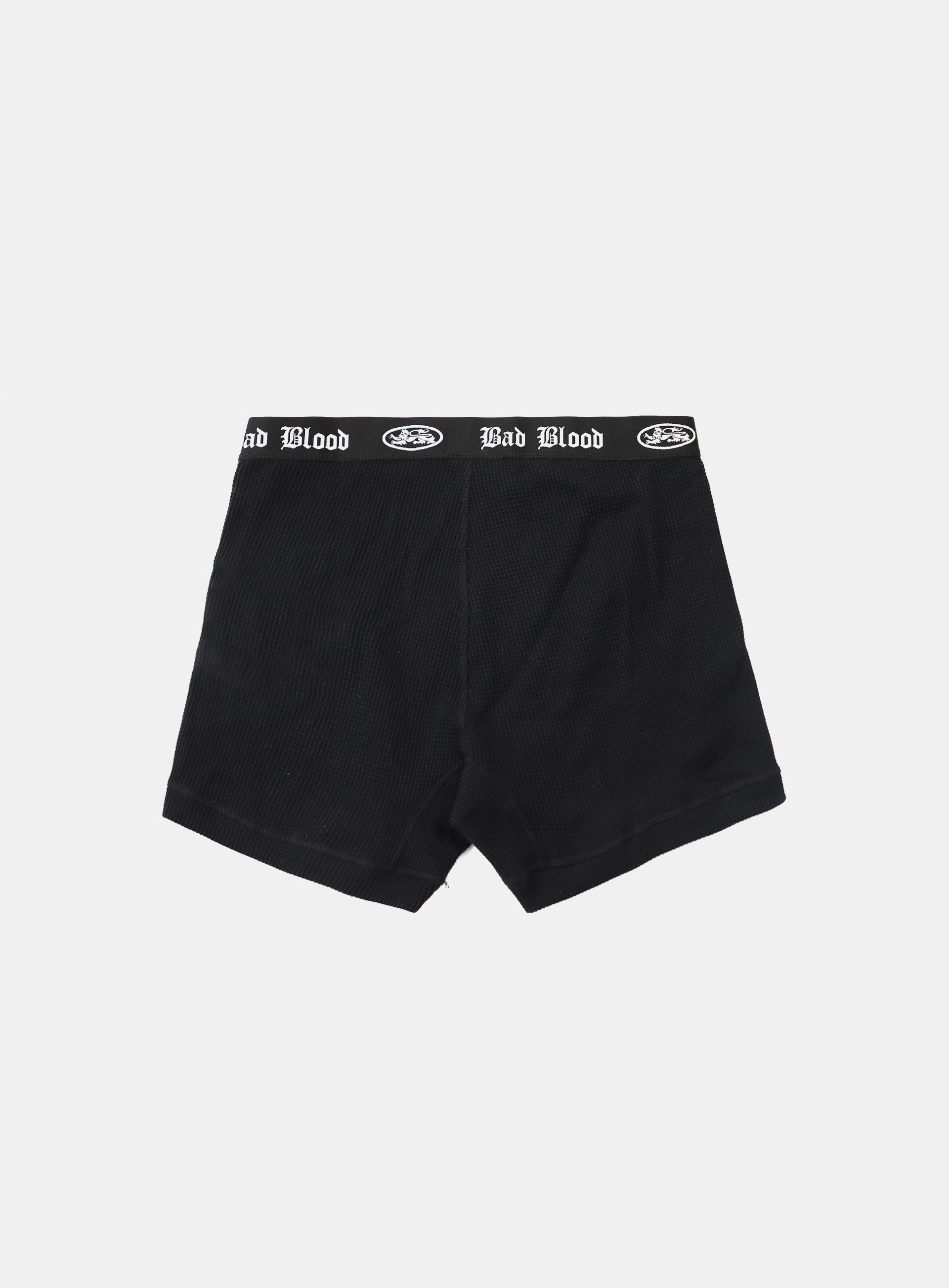 Badblood  Mystic Waffle Knit Boxer Briefs - Black