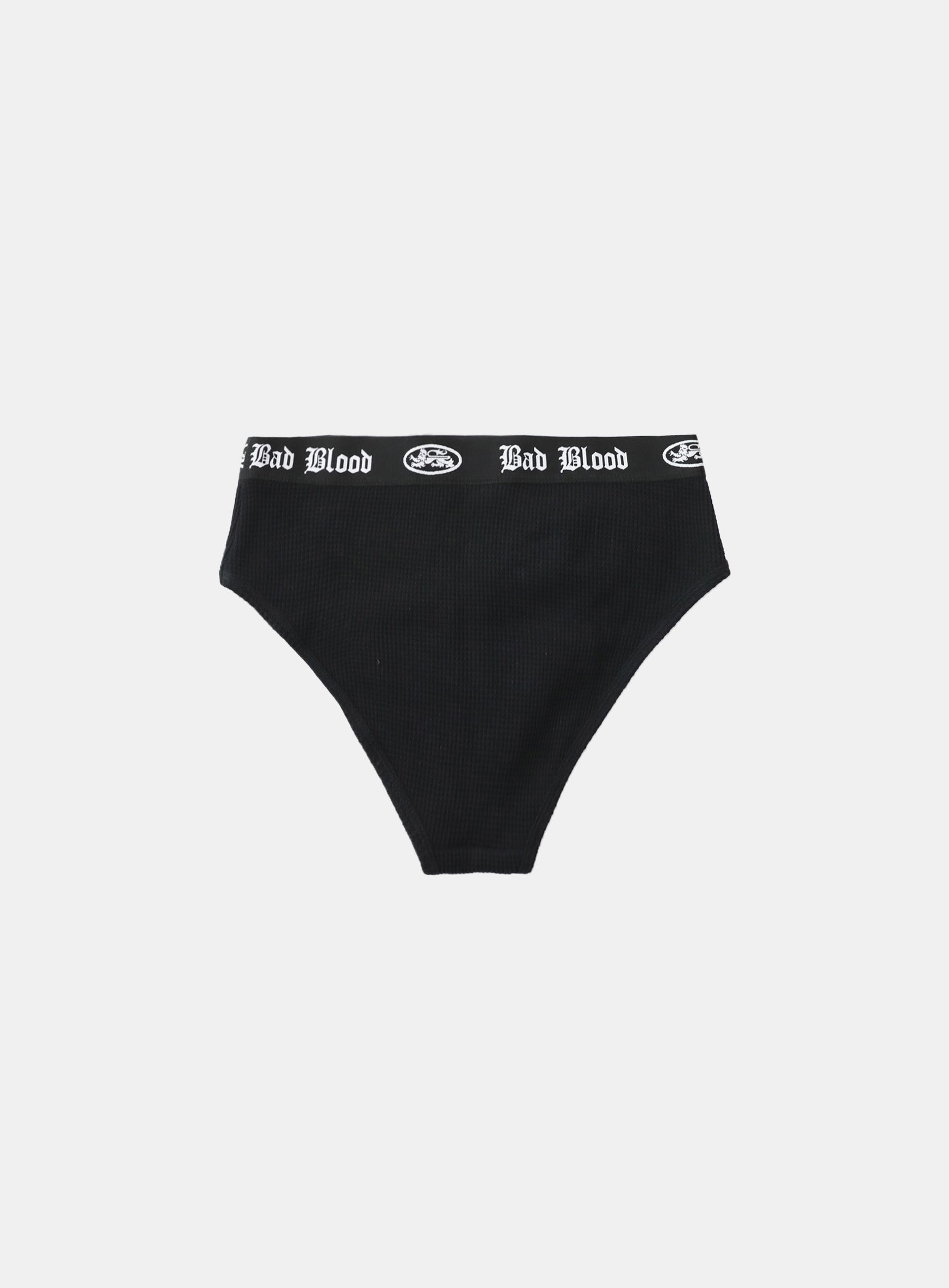 Badblood Mystic Waffle Knit Briefs - Black