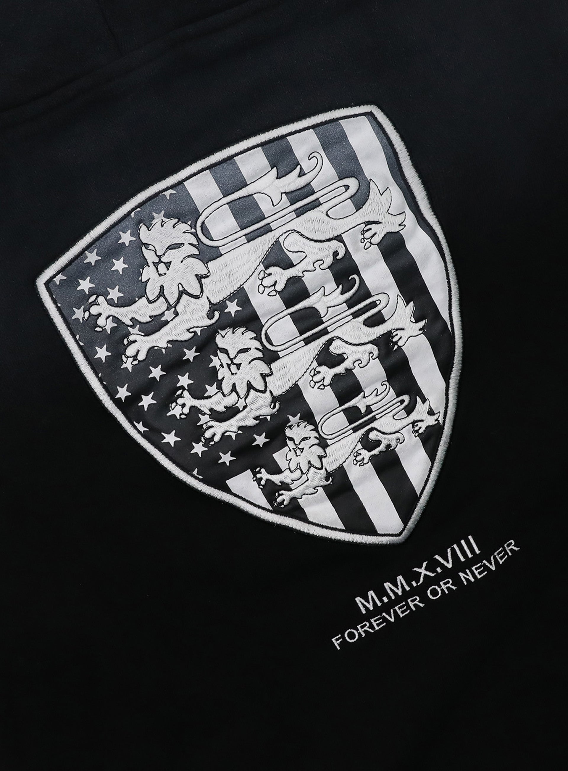 Badblood Shield Old Glory Hooded Zip-Up - Dusty Black