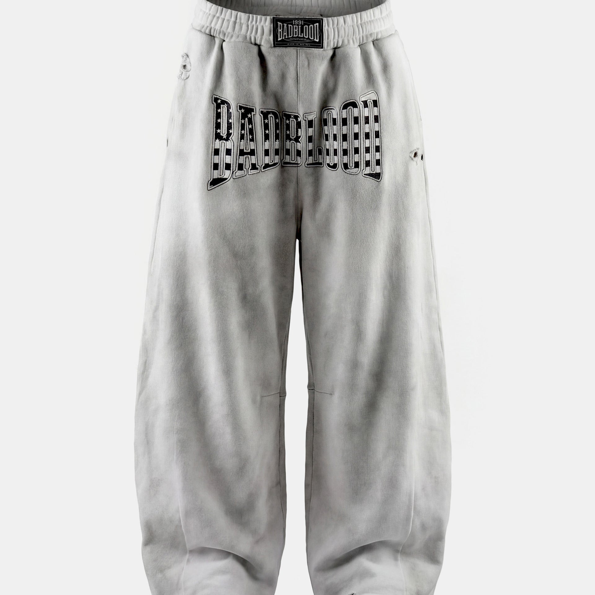Badblood Shield Old Glory 2-Way Curved Jogger Trousers - Dusty White