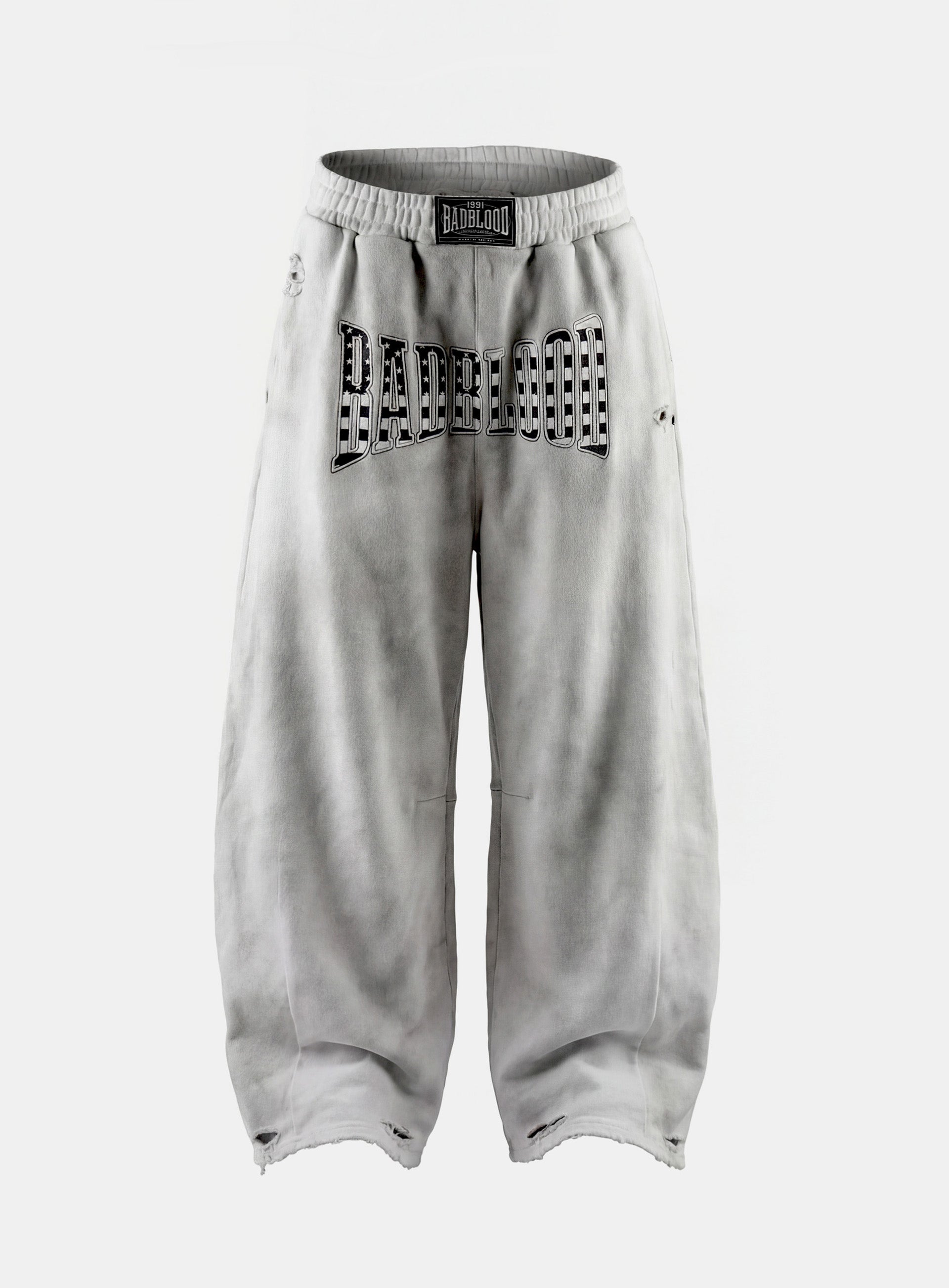 Badblood Shield Old Glory 2-Way Curved Jogger Trousers - Dusty White