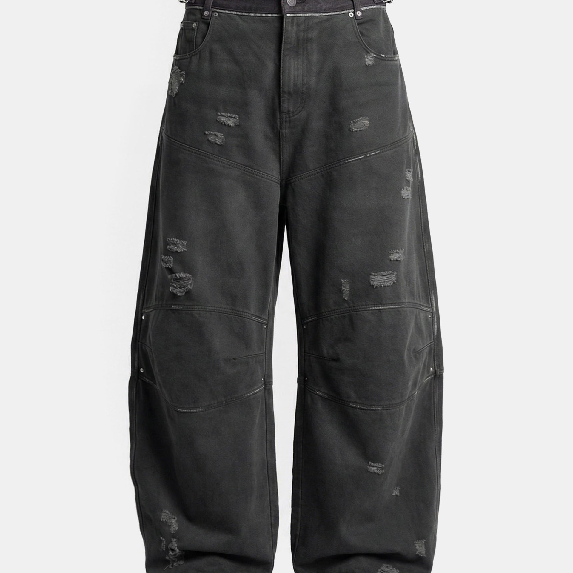 Badblood Star Studded Convex Pants - Dusty Black