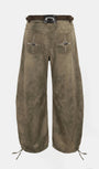 Badblood Star Studded Convex Pants - Dusty Beige