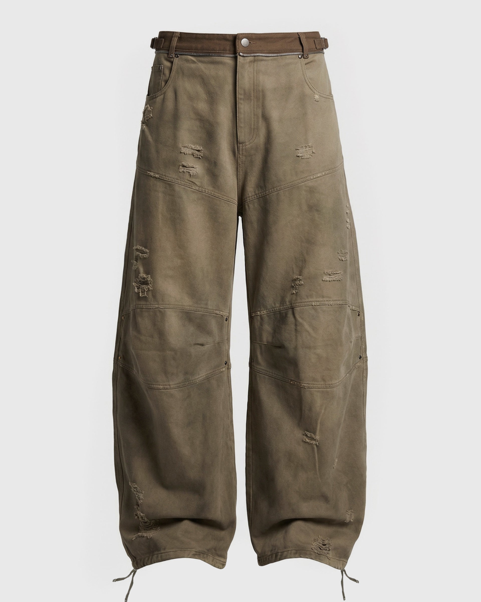 Badblood Star Studded Convex Pants - Dusty Beige