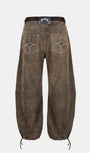 Badblood Star Studded Convex Pants - Dusty Brown