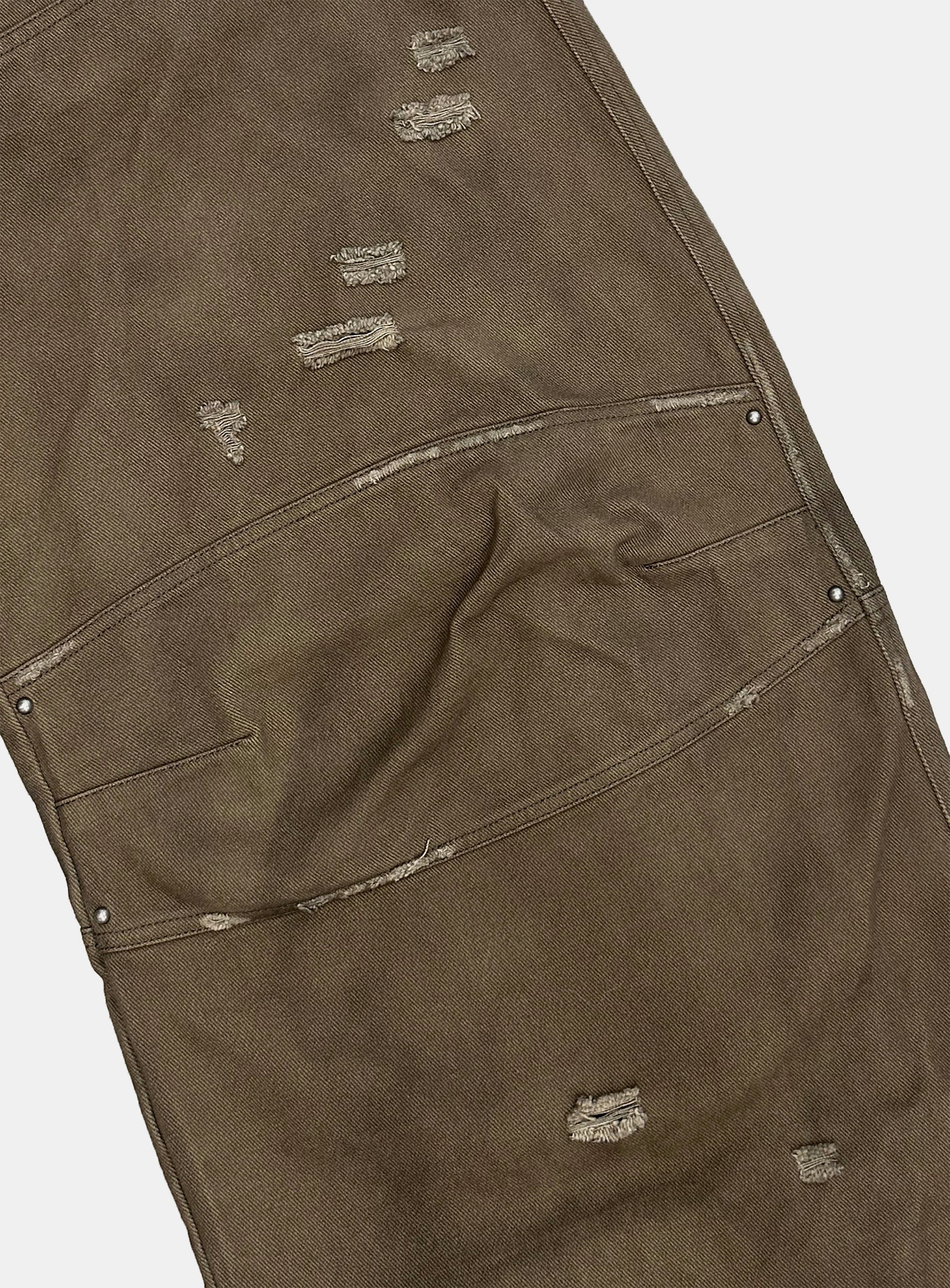 Badblood Star Studded Convex Pants - Dusty Brown