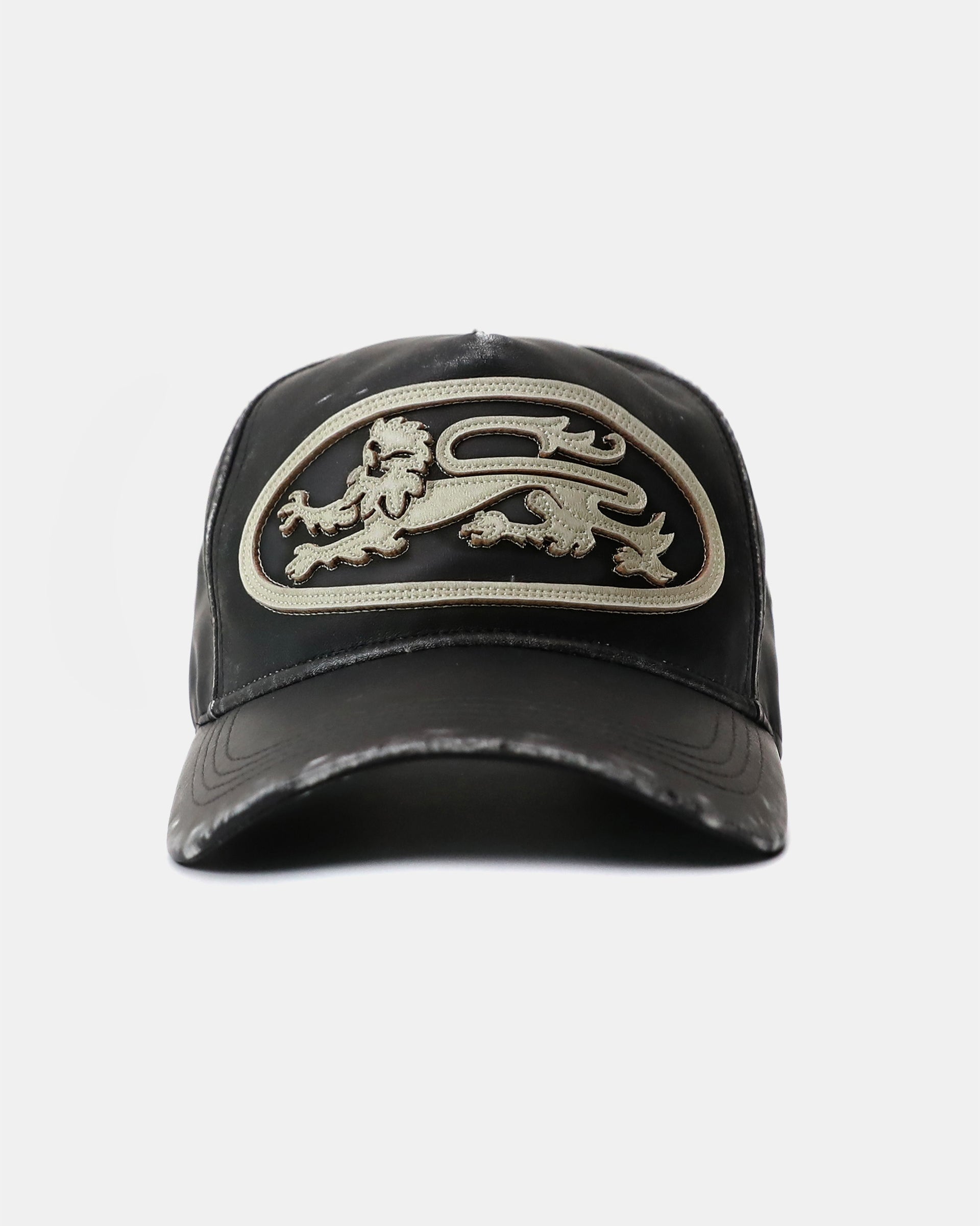 Badblood  Mystic Big Patch Ball Cap - Blackwashed Leather