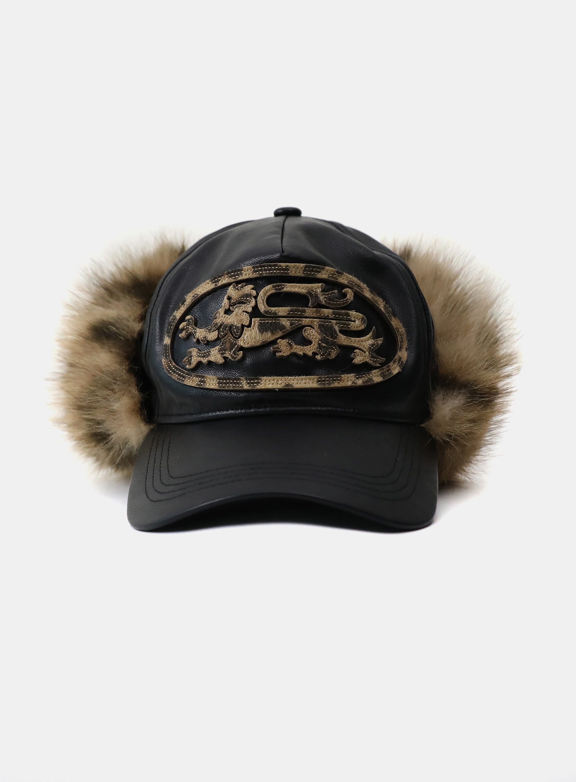 Badblood Mystic Trapper Hat - Black Leather