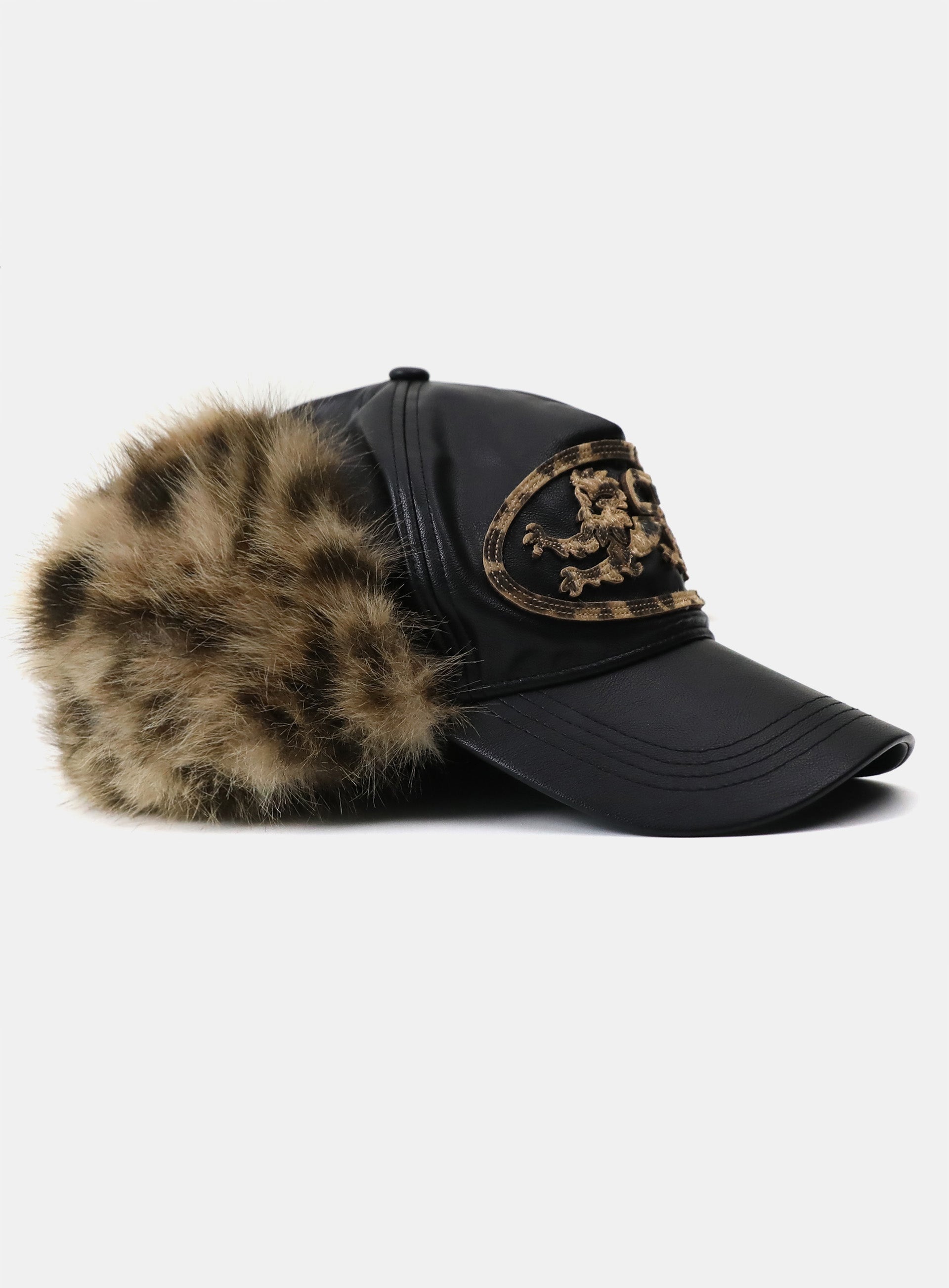 Badblood Mystic Trapper Hat - Black Leather