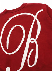 Badblood Classic Big Logo Crewneck Sweater - Red