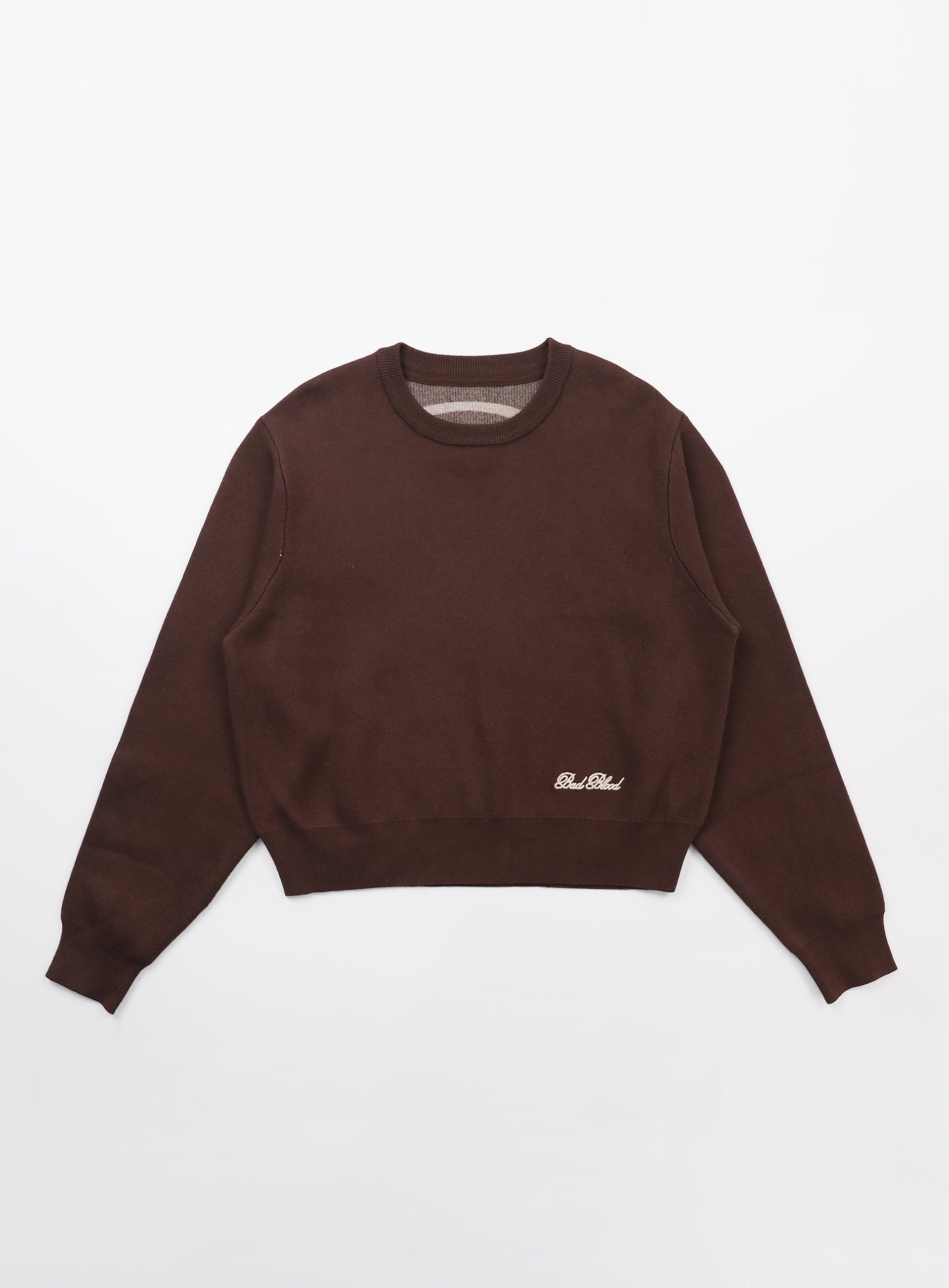 Badblood Classic Big Logo Crewneck Sweater - Brown